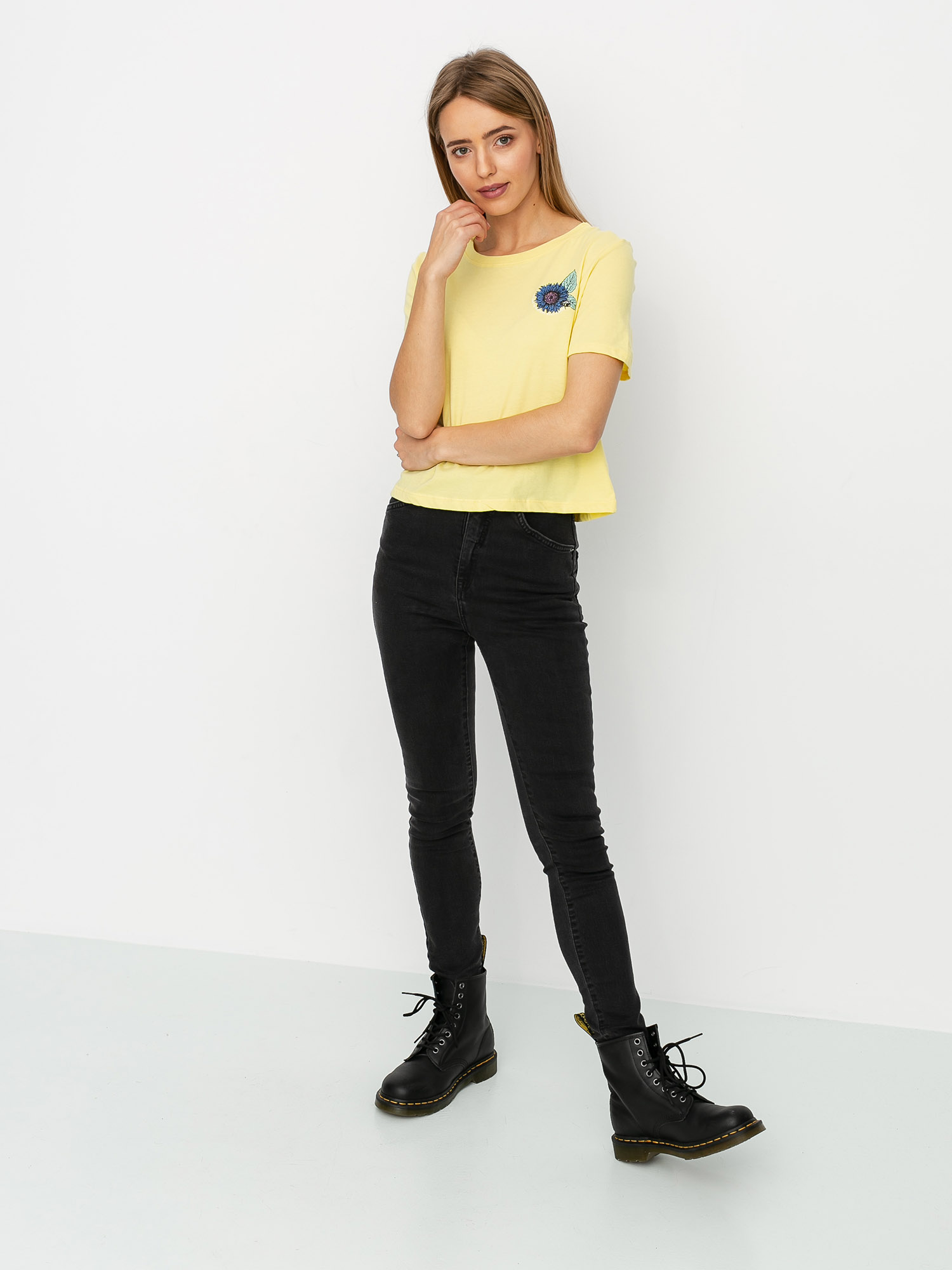 Element Branded Crop Wmn Ujjatlan felső (popcorn)