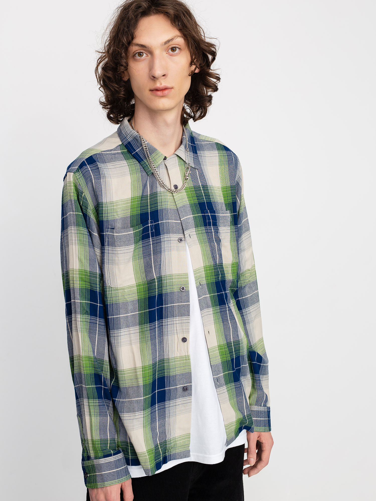 Stussy Rayon Plaid Ing (blue)