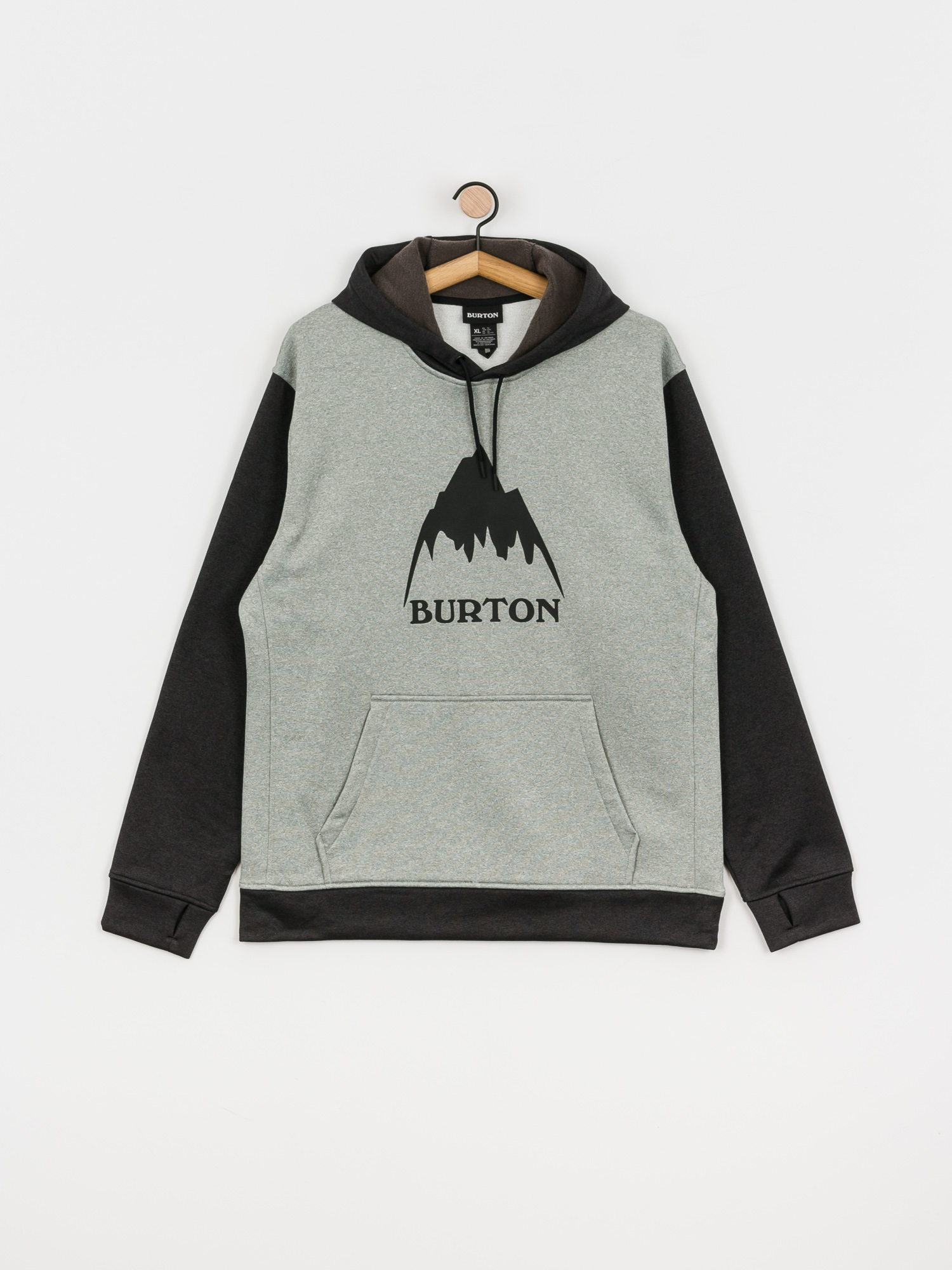 Férfi Thermo pulóver Burton Oak HD (gray heather/true black)