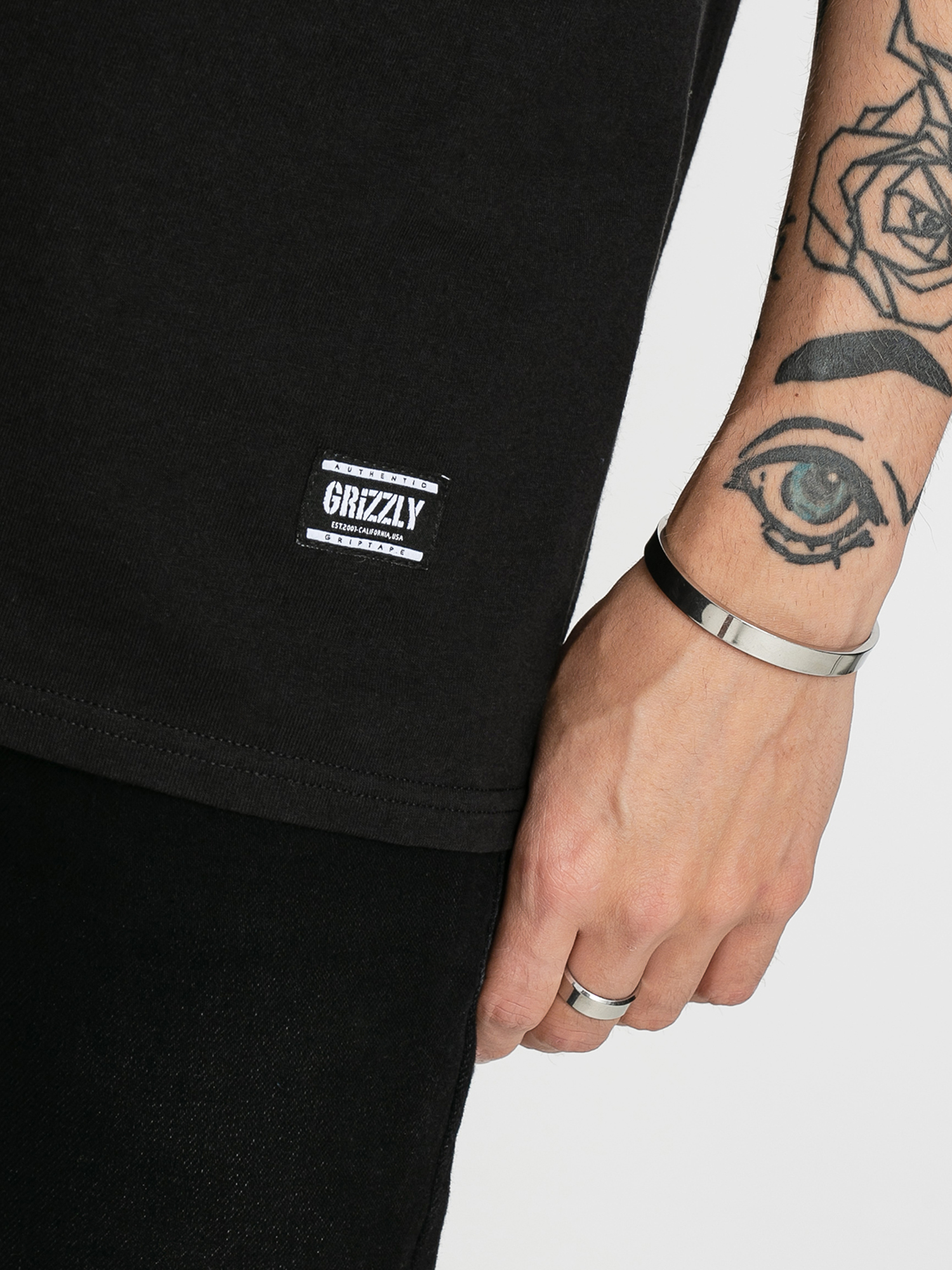 Grizzly Griptape X Champion Lowercase Fadeaway Ujjatlan felső (black)