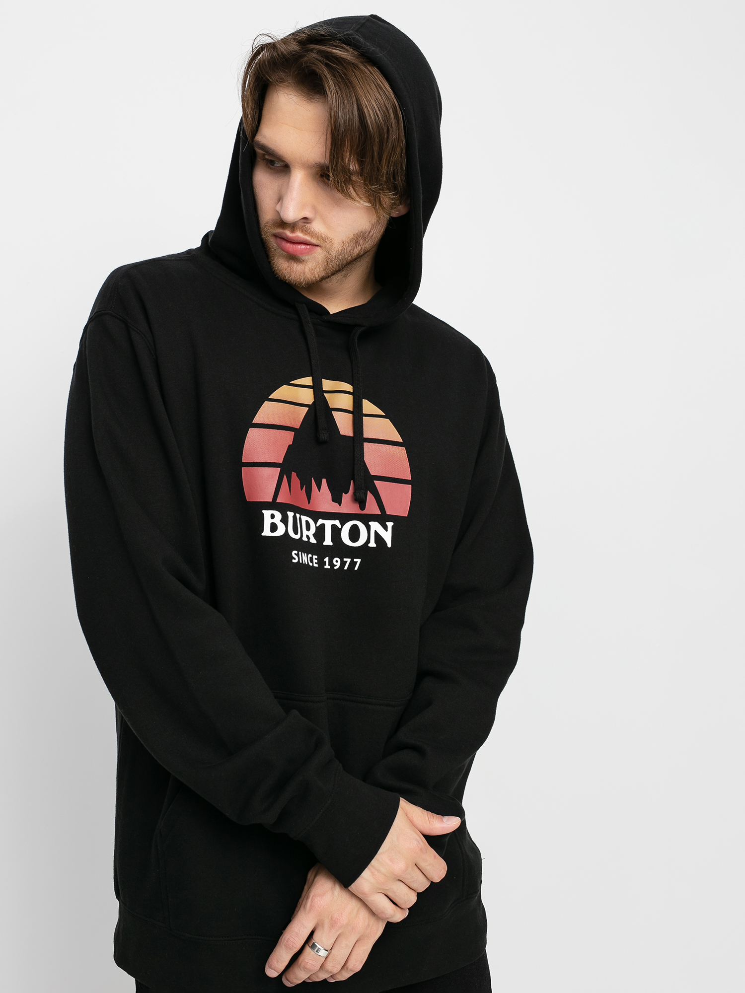 Kapucnis pulóver Burton Underhill HD (true black)