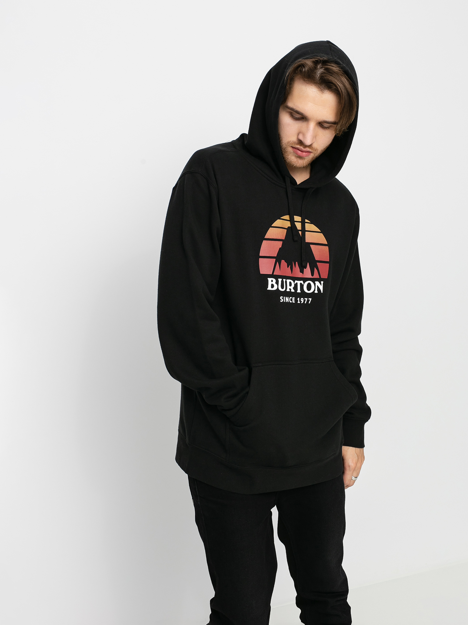 Kapucnis pulóver Burton Underhill HD (true black)