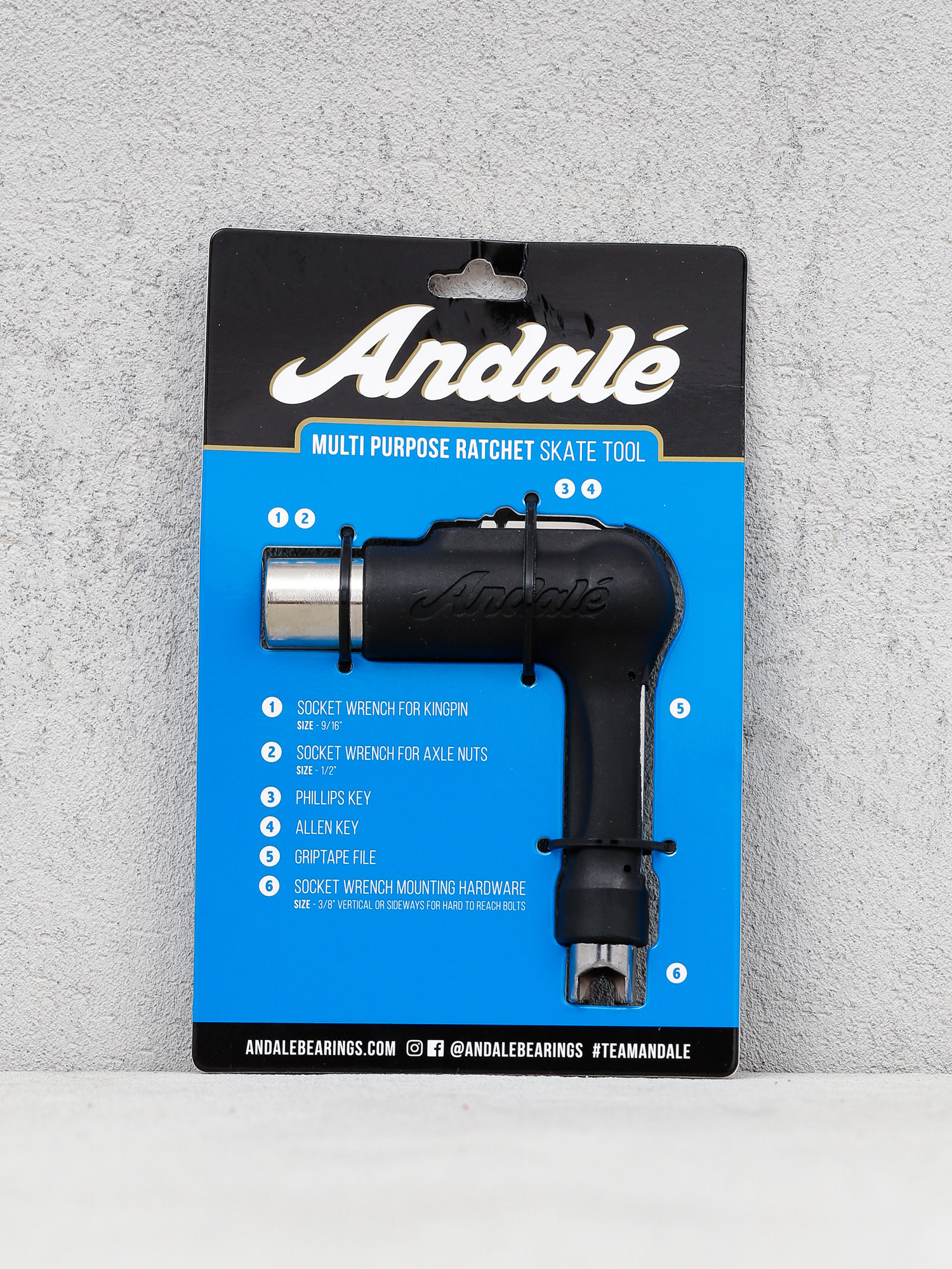 Andale Multi Purpose Ratchet Skate Tool Szerszám (black)