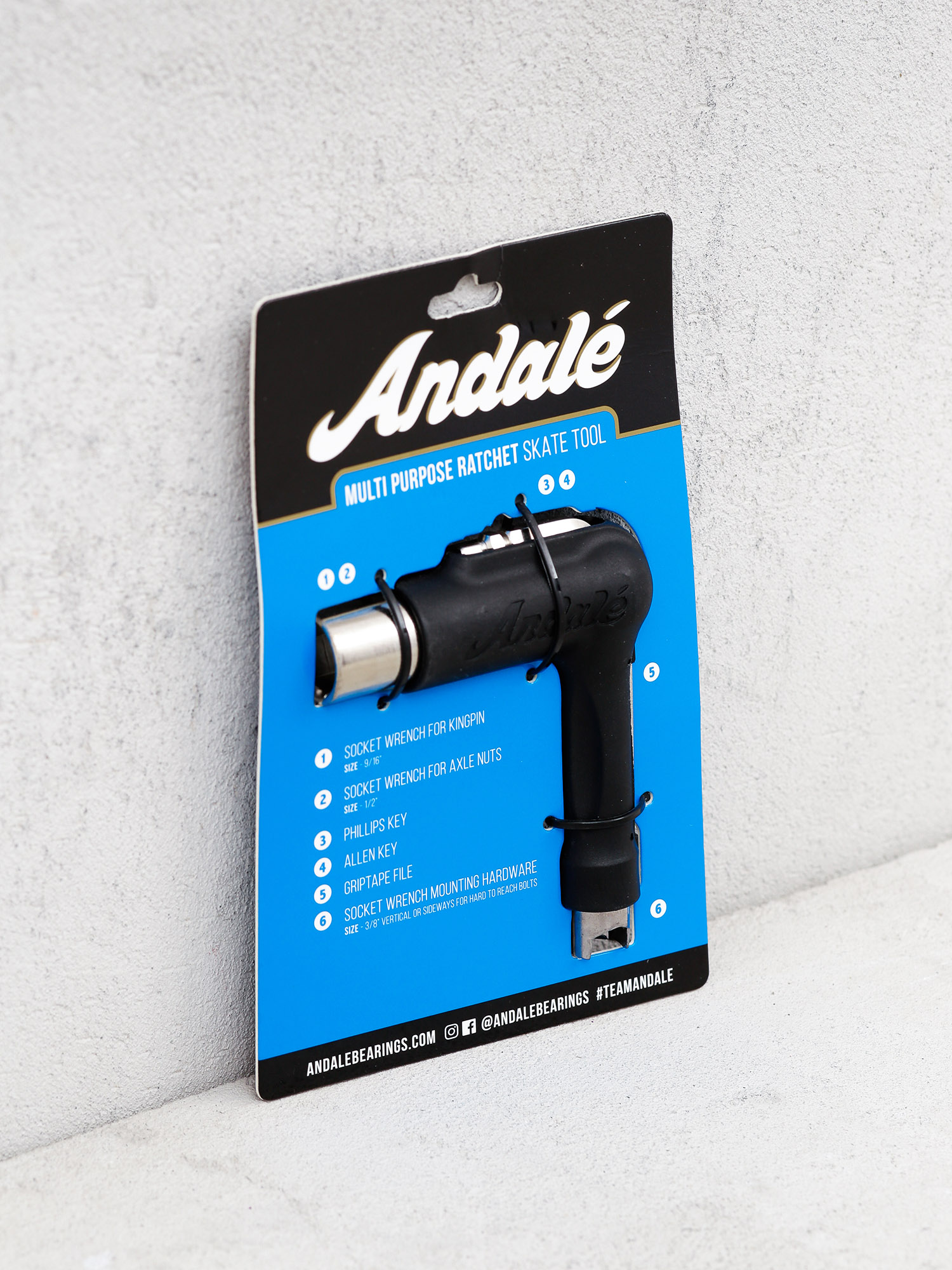Andale Multi Purpose Ratchet Skate Tool Szerszám (black)