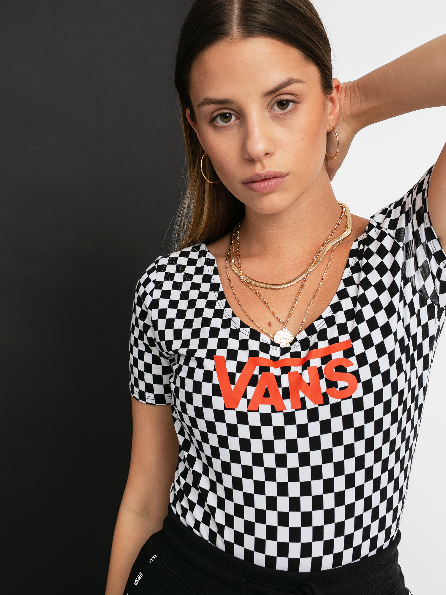 Vans Check V II Bodysuit Wmn Alsónemű (checkerboard/paprika)