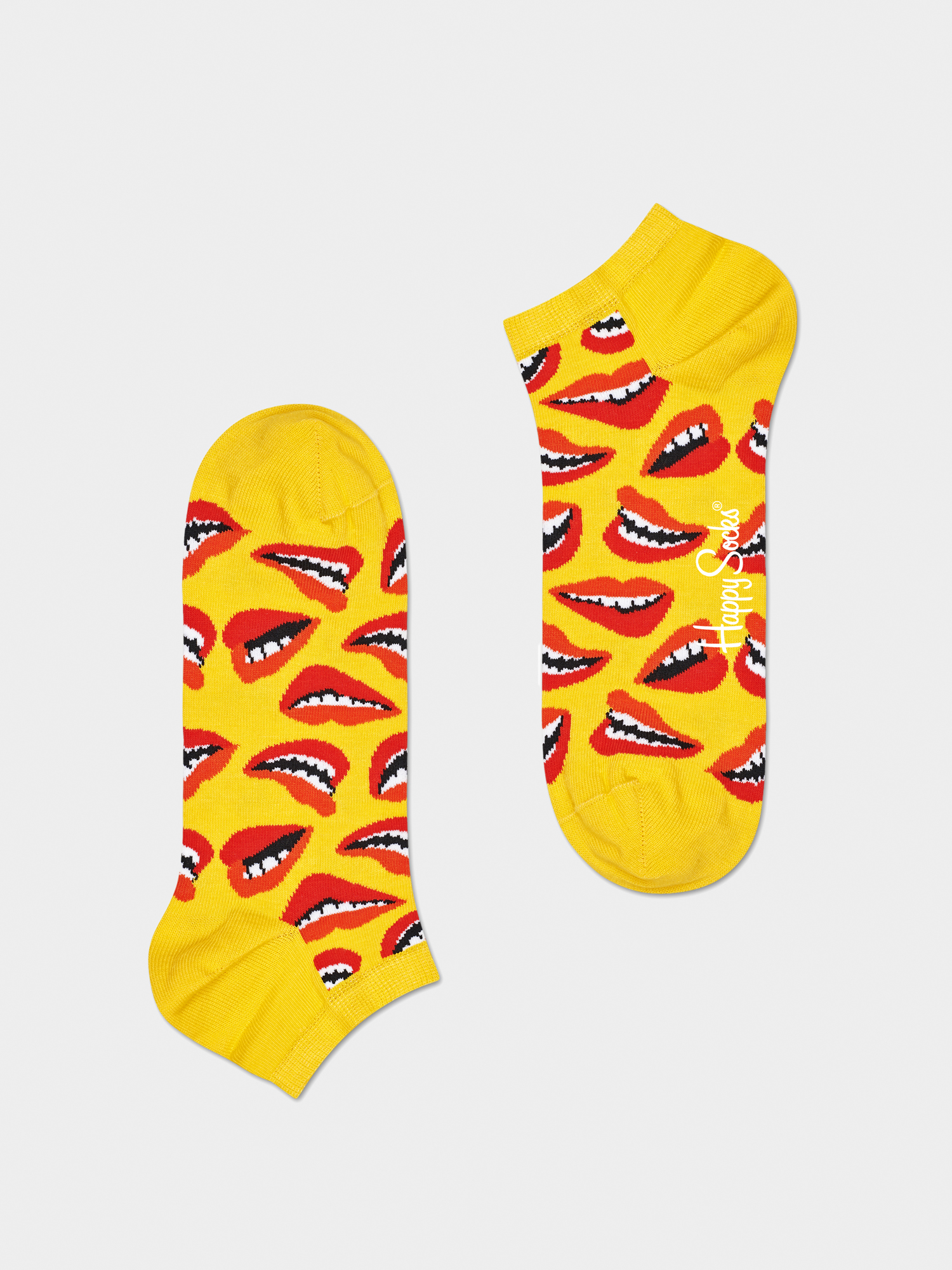 Happy Socks Lips Low Zokni (yellow)