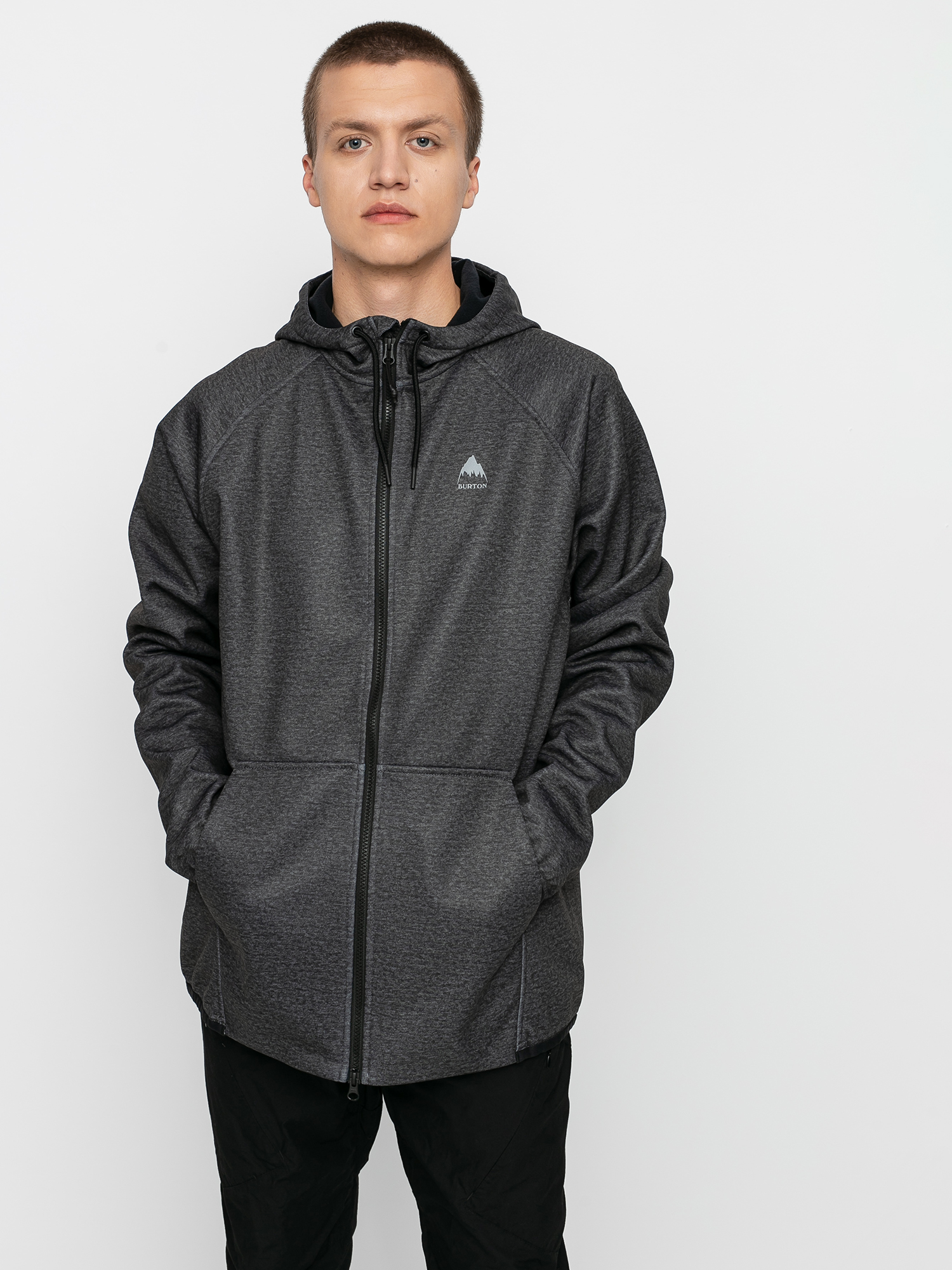 Férfi Burton Crown Weatherproof ZHD Thermo pulóver (true black heather)