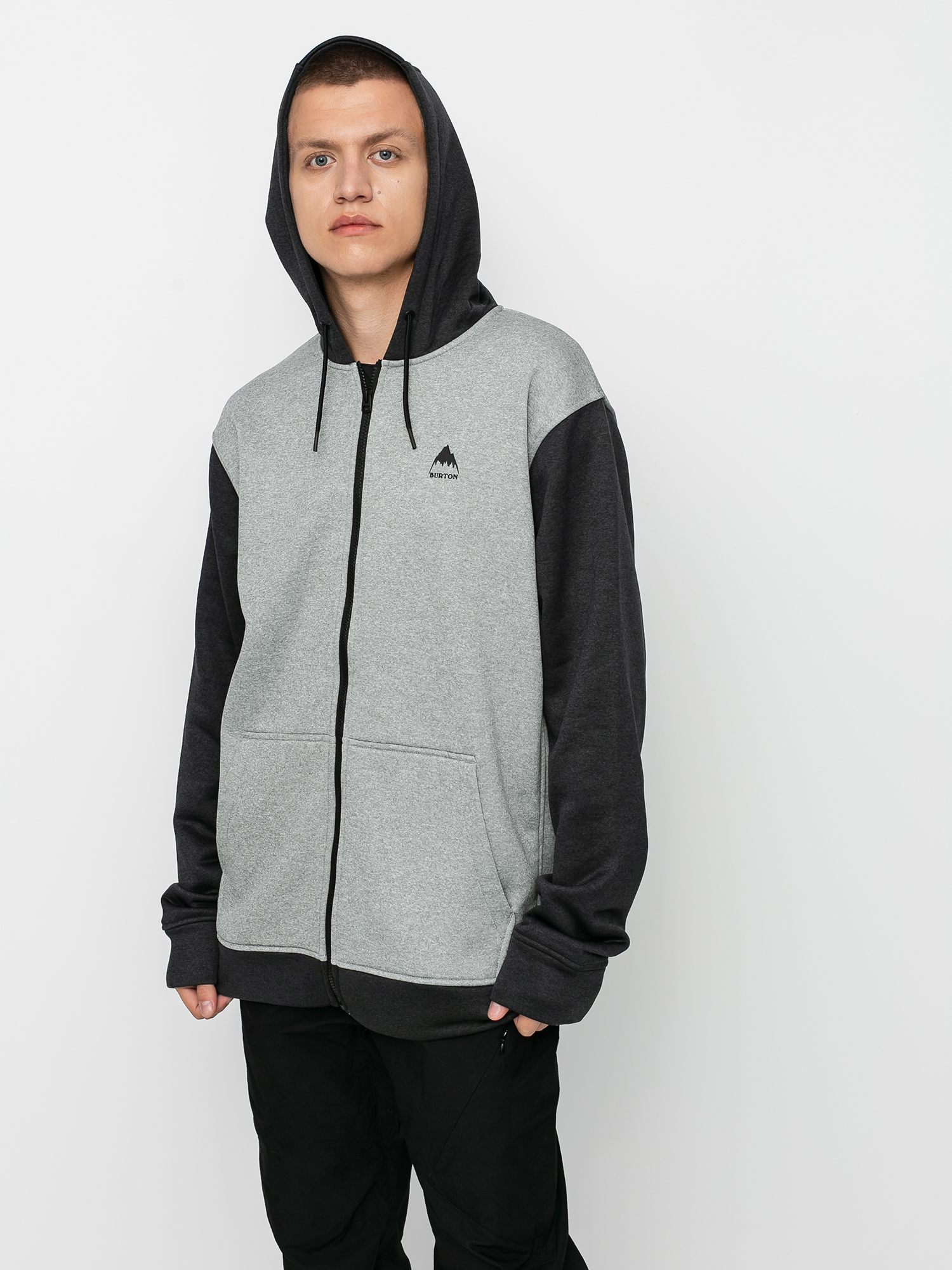 Férfi Burton Oak ZHD Thermo pulóver (gray heather/true black)