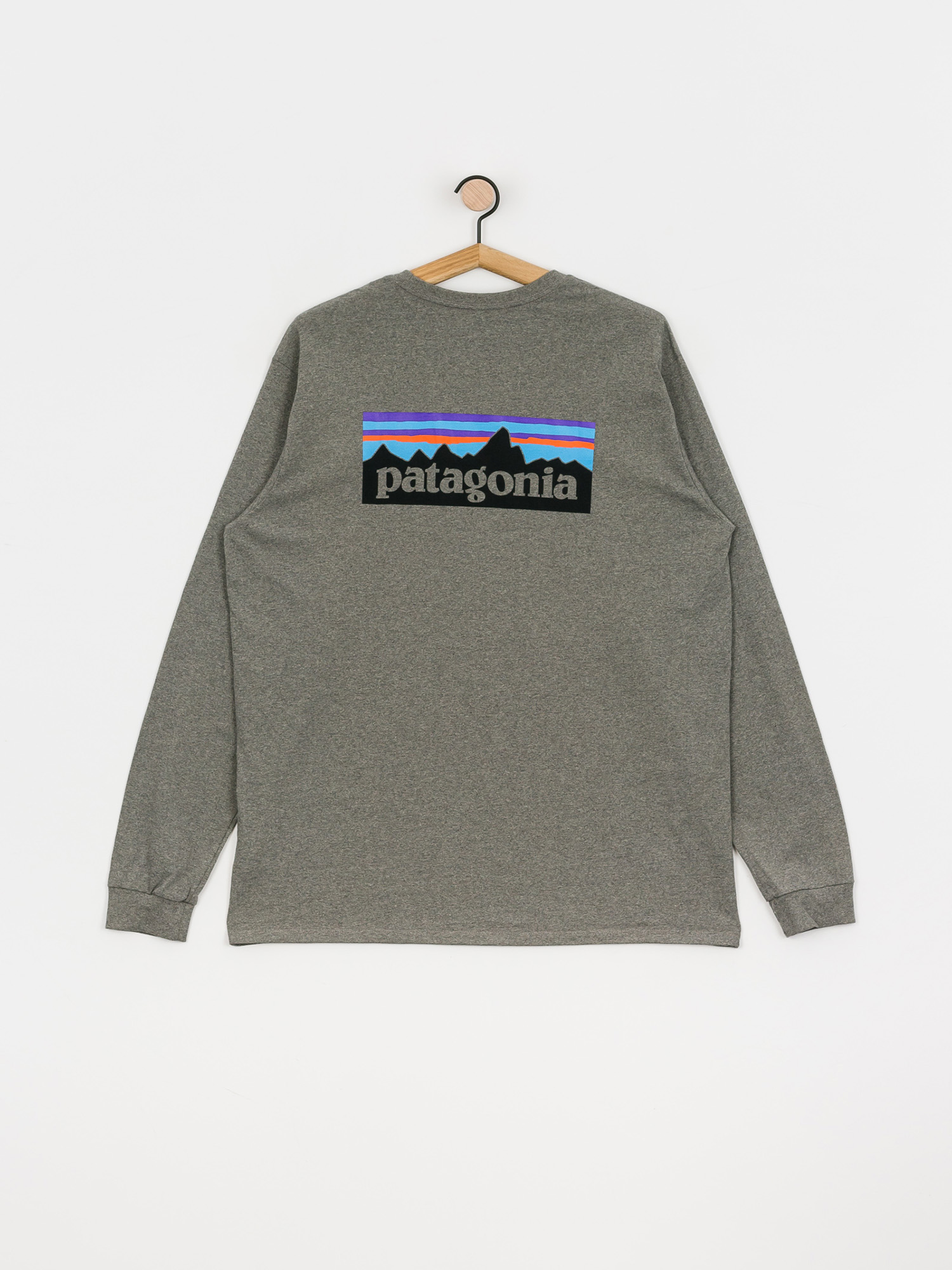 Patagonia P 6 Logo Responsibili Hosszú ujjú felső (gravel heather)