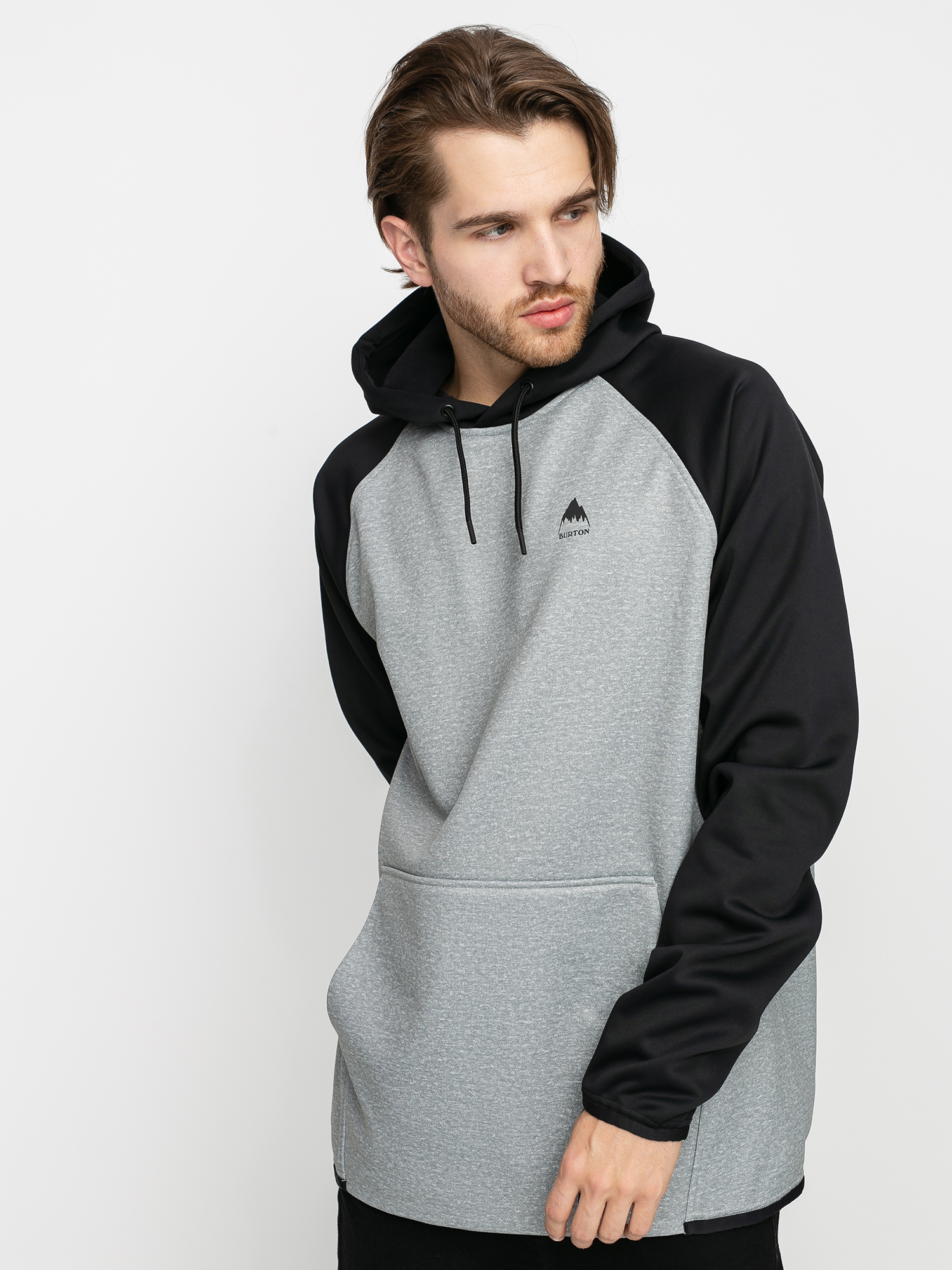 Férfi Burton Crown Weatherproof HD Thermo pulóver (gray heather/true black)