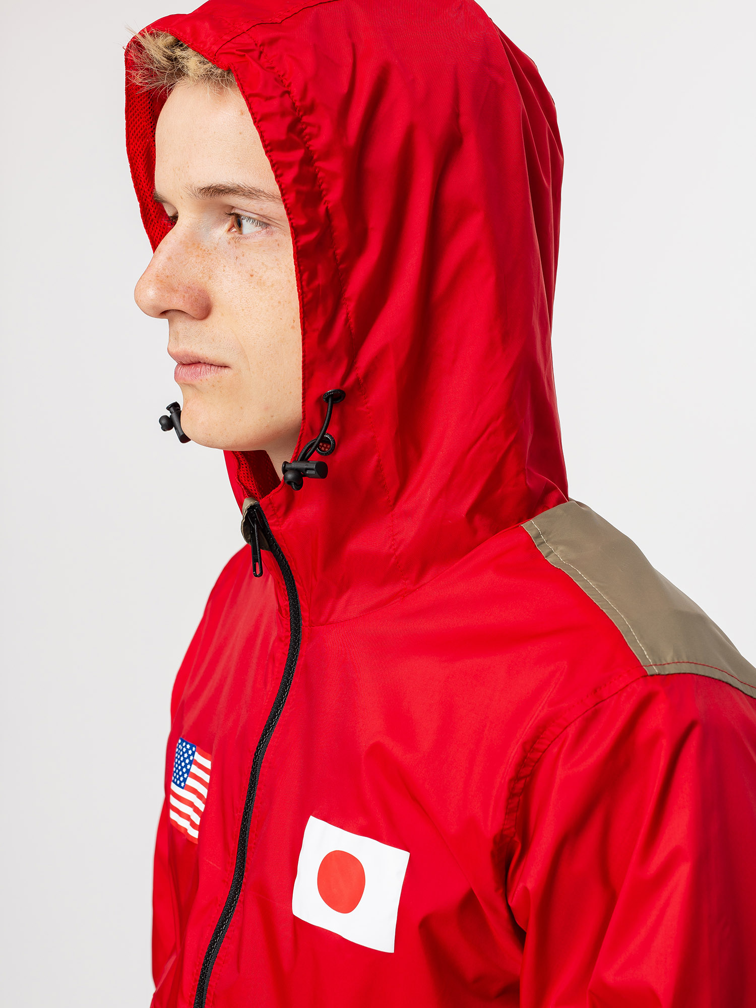 HUF Flags Anorak Dzseki (cyber red)