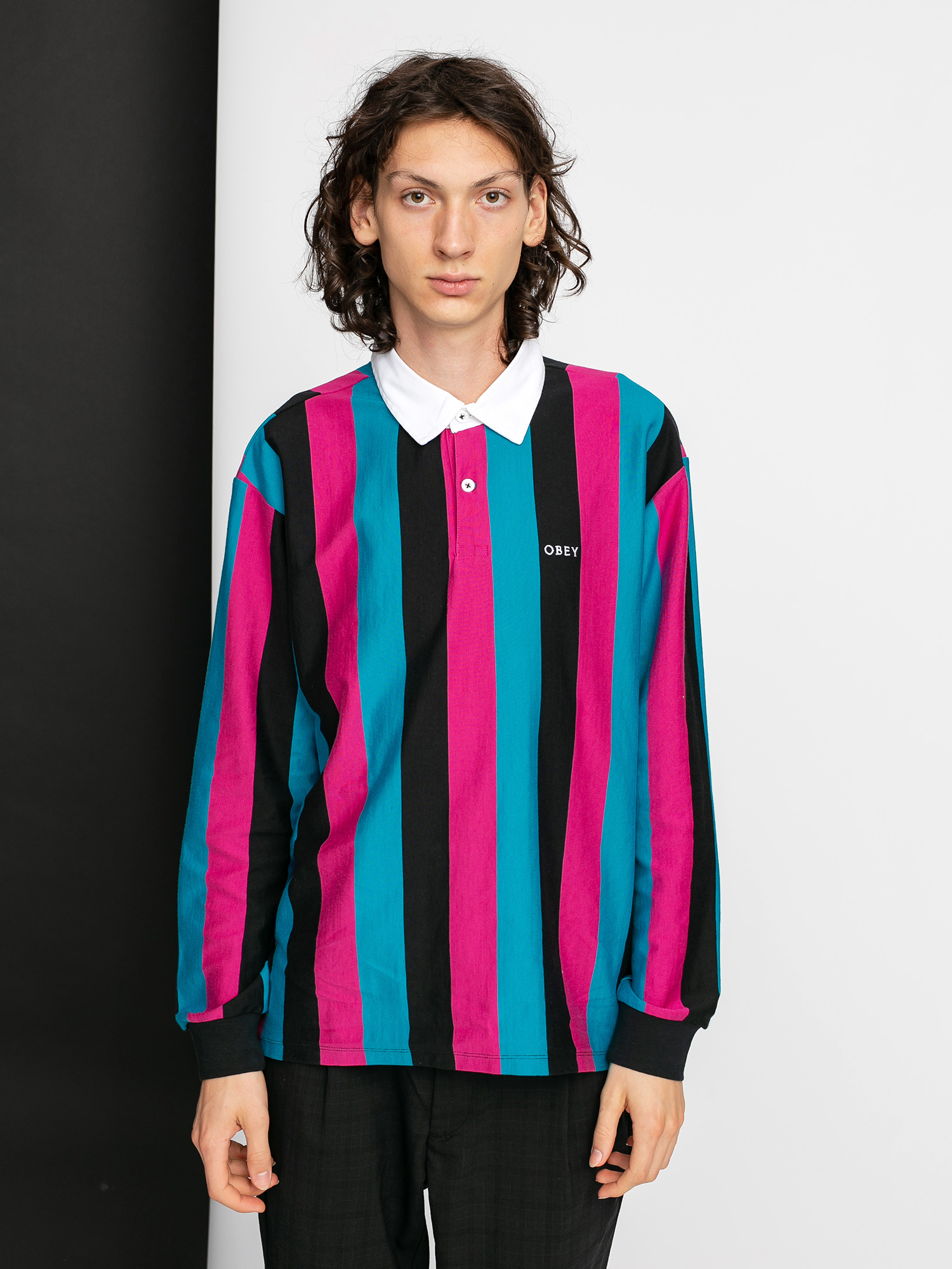 OBEY Side Pólóing (black multi)