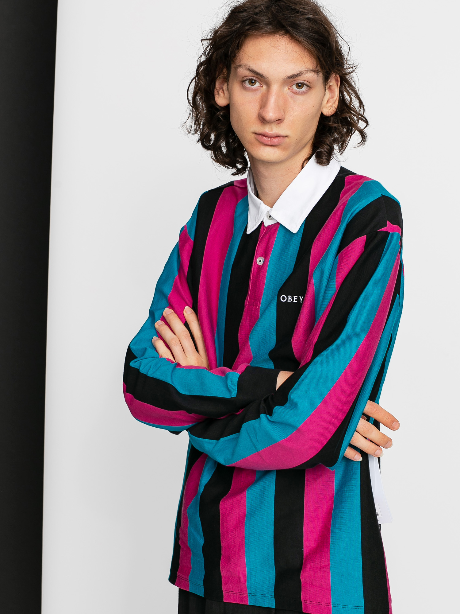 OBEY Side Pólóing (black multi)