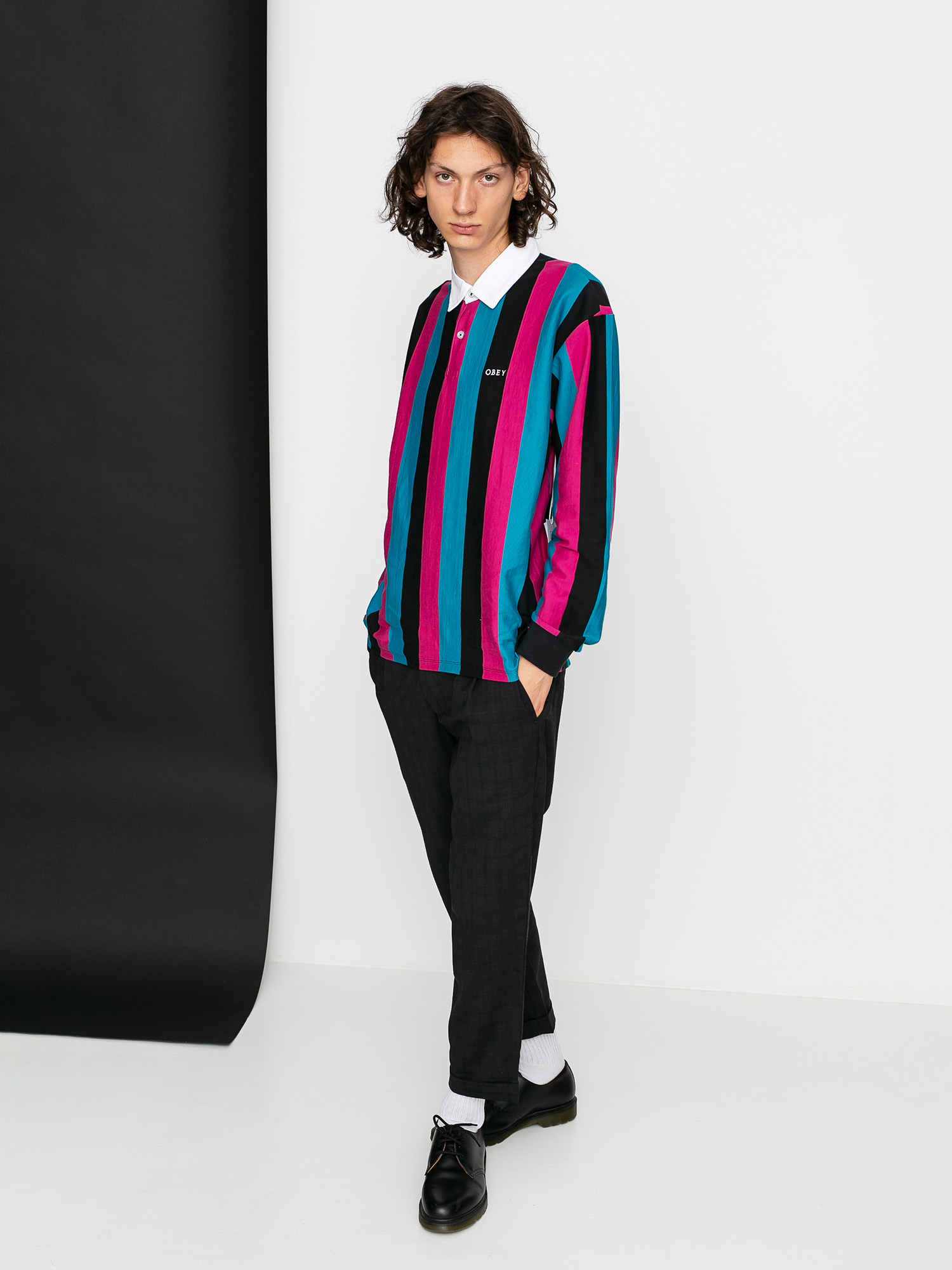 OBEY Side Pólóing (black multi)