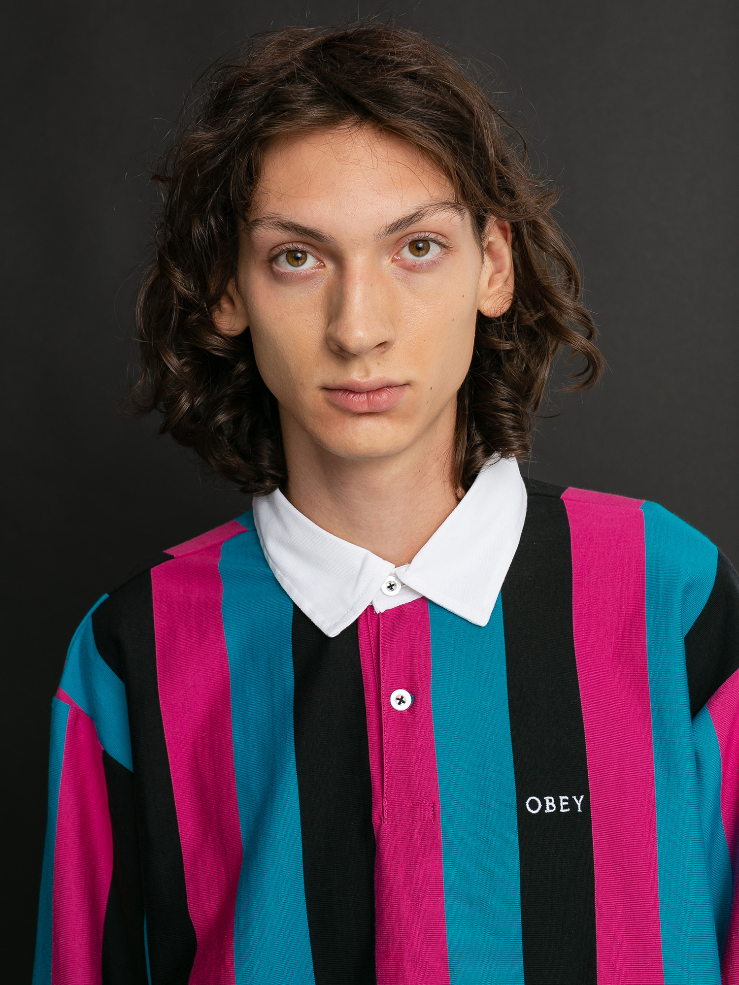 OBEY Side Pólóing (black multi)