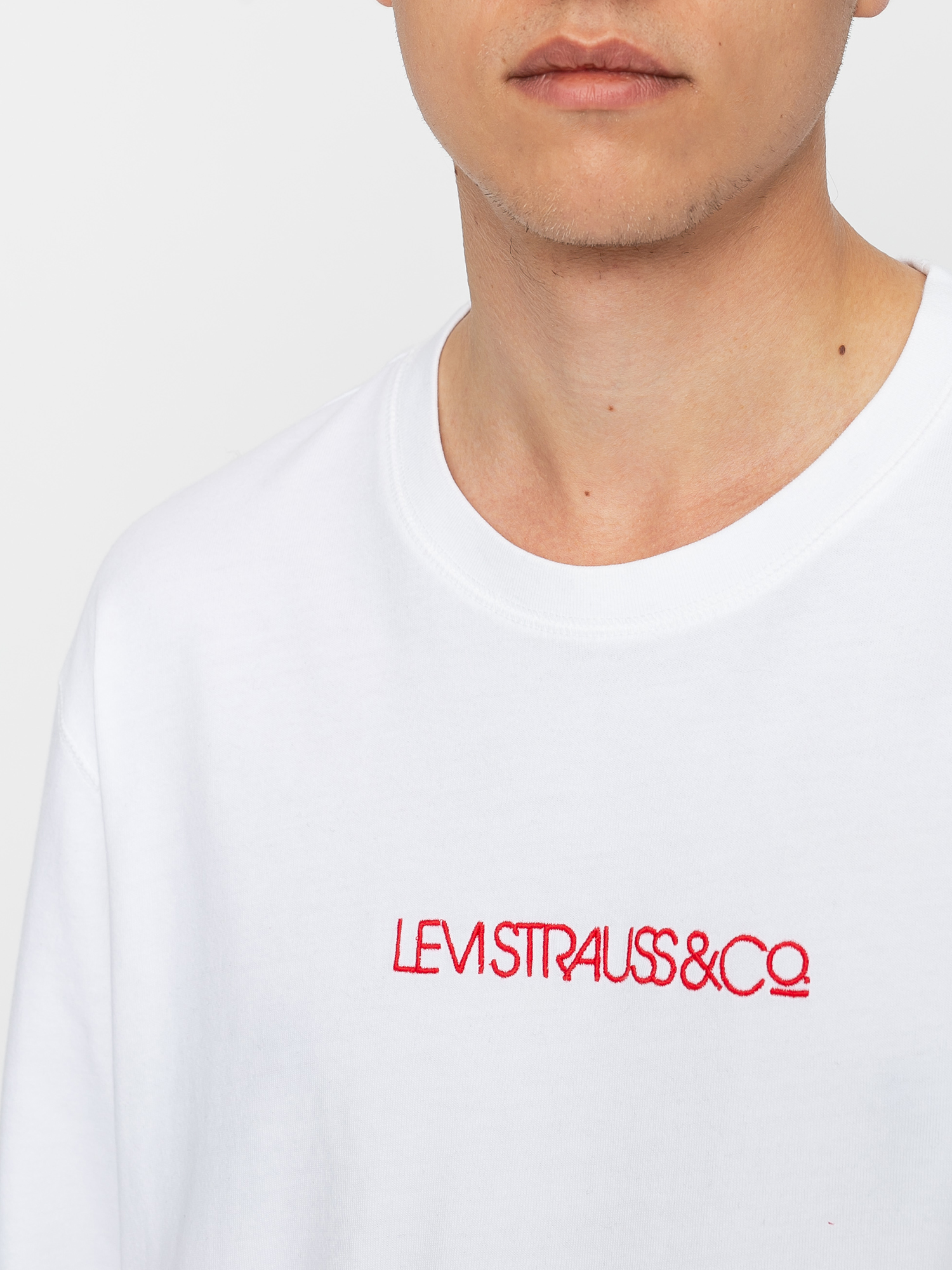 Levi's® Oversized Logo Hosszú ujjú felső (linear white)