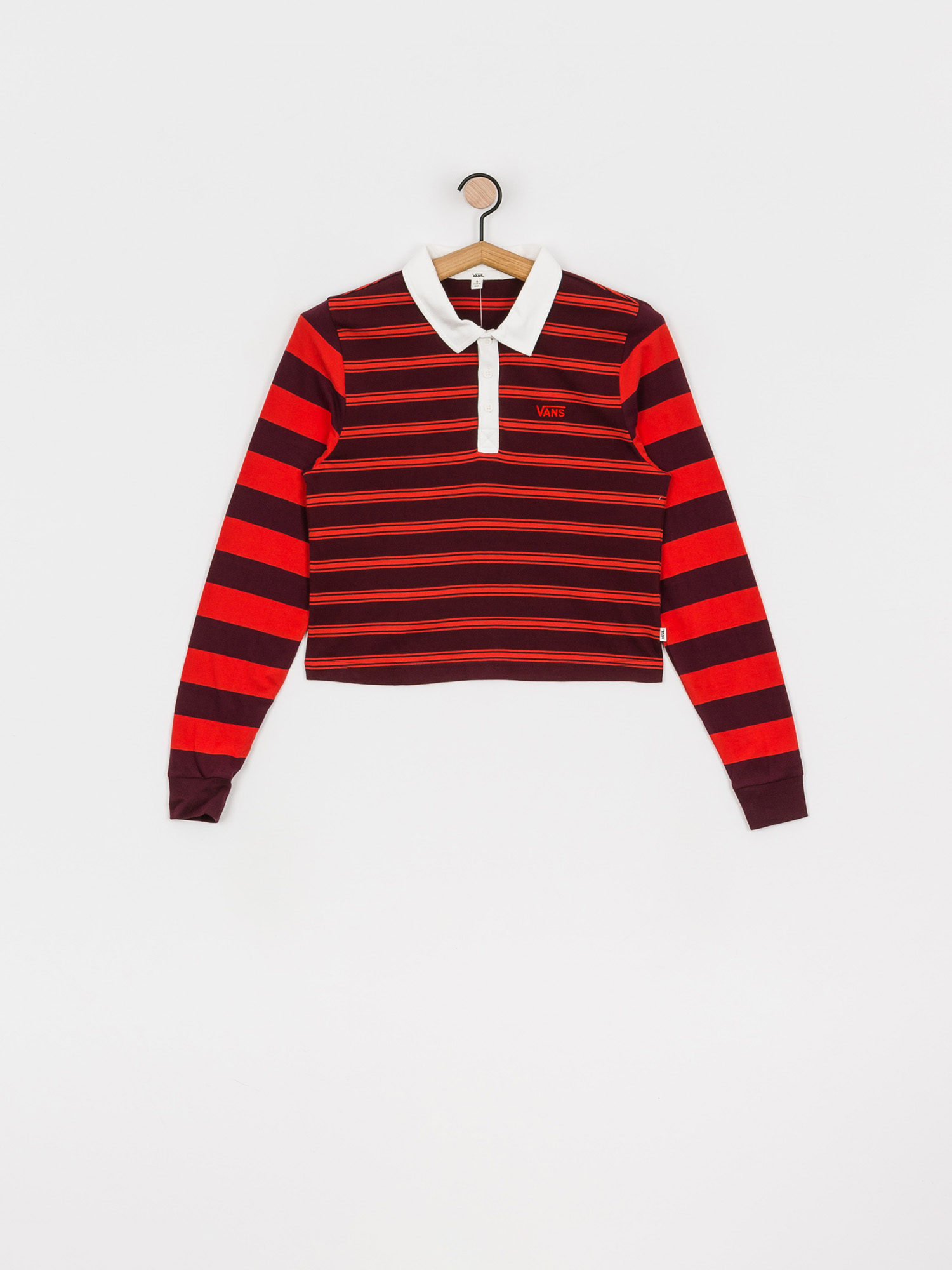 Vans Stripe Block Polo Wmn Hosszú ujjú felső (port royale)