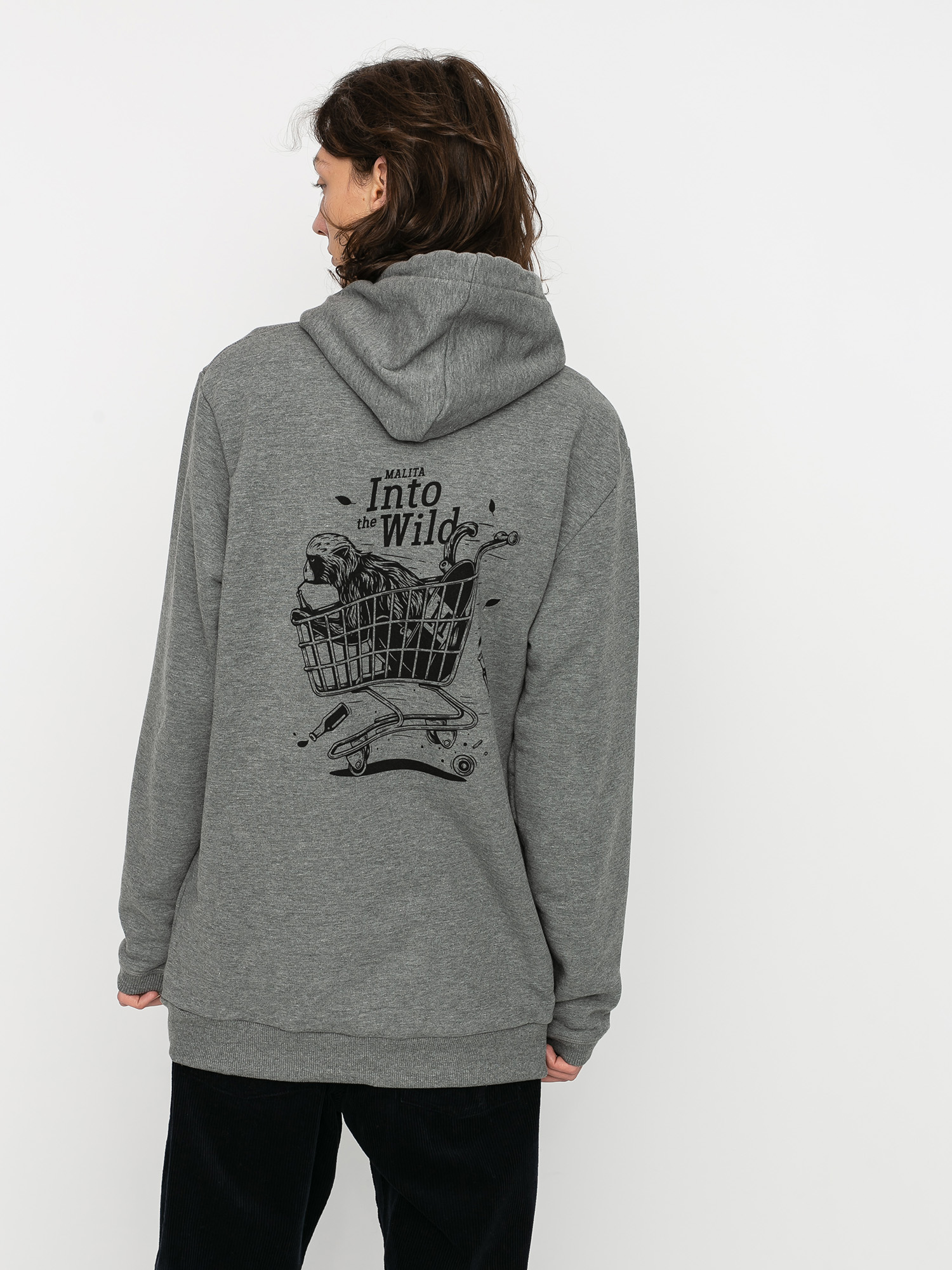 Malita Monkey HD Kapucnis pulóver (wild heather grey)