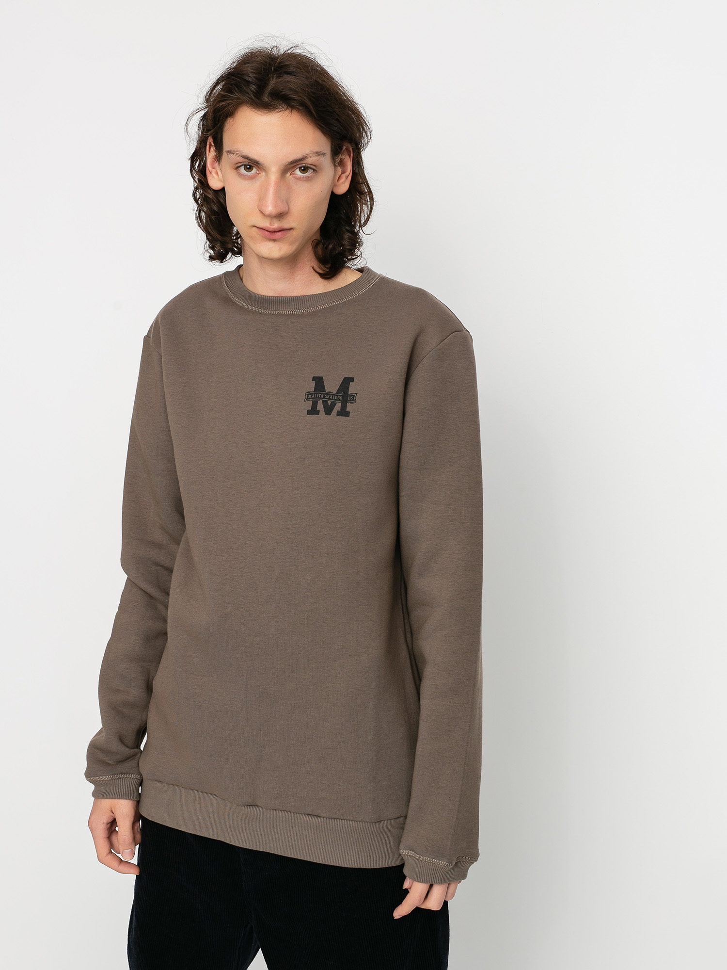 Malita Logo Pulóver (brown)