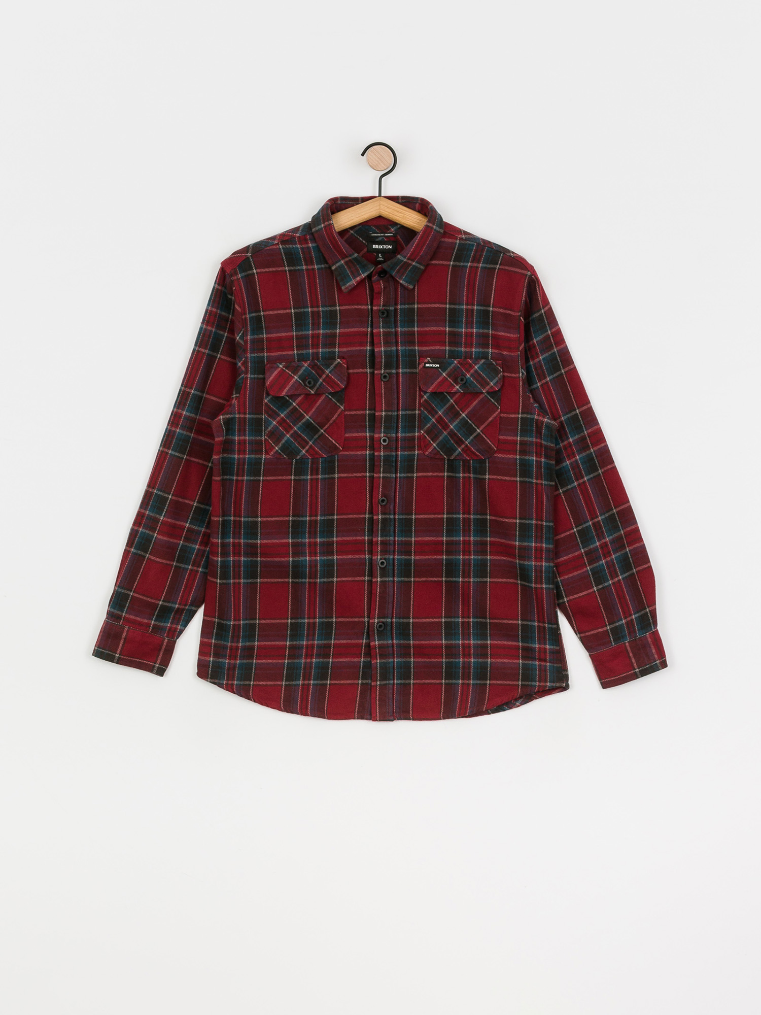 Brixton Bowery Flannel Ls Ing (burgundy)
