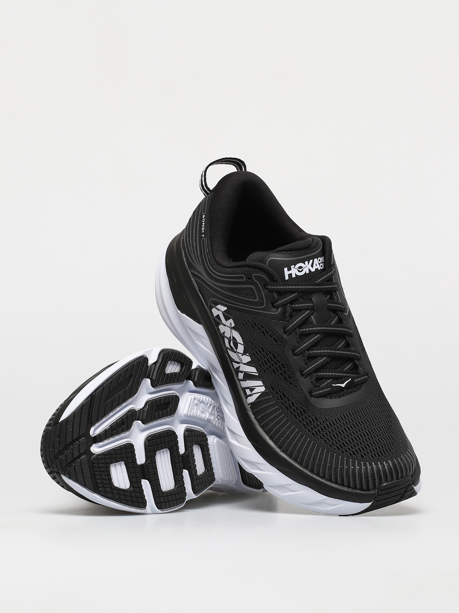 Hoka One One Bondi 7 Cipők Wmn (black/white)