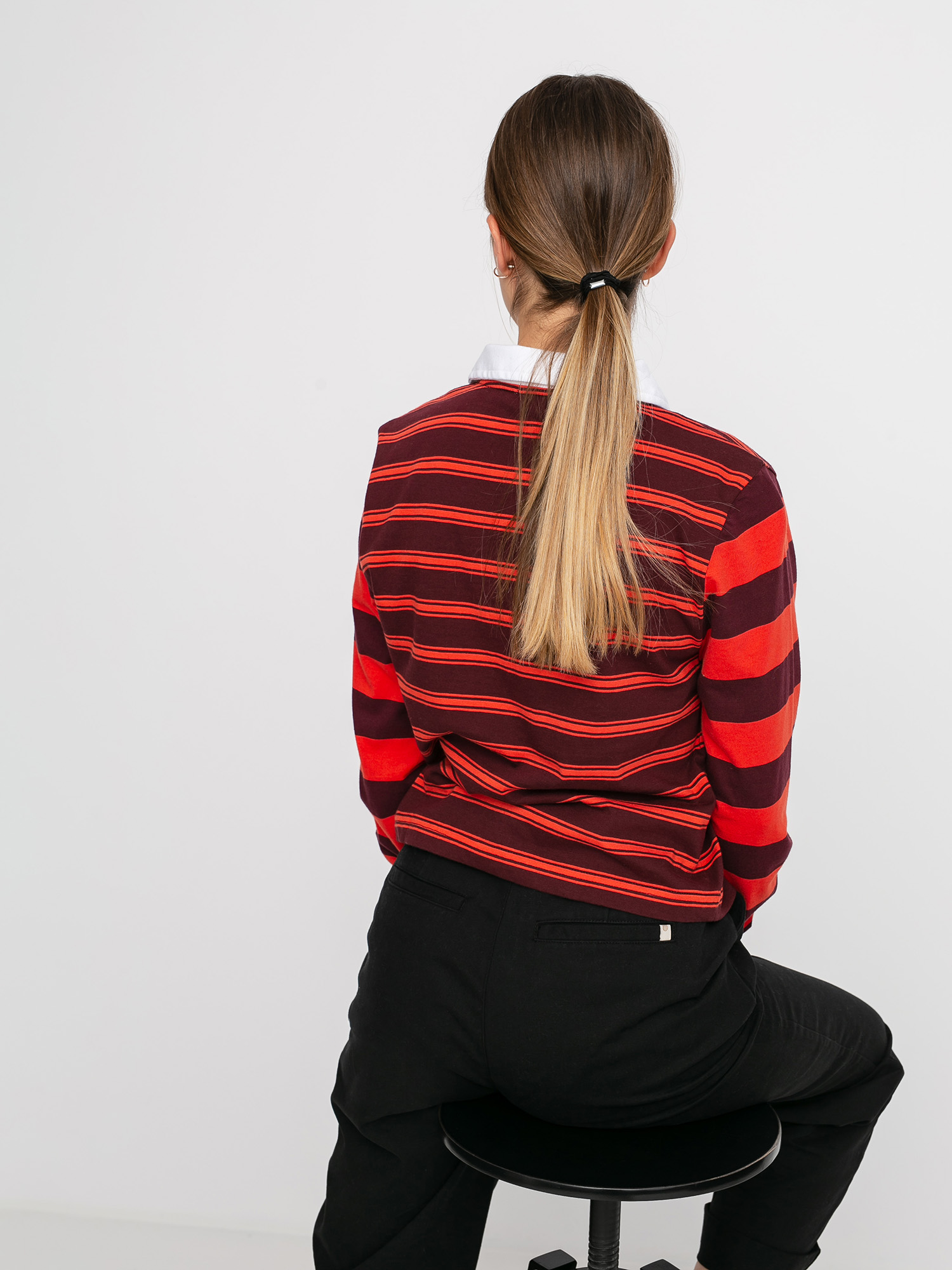 Vans Stripe Block Polo Wmn Hosszú ujjú felső (port royale)