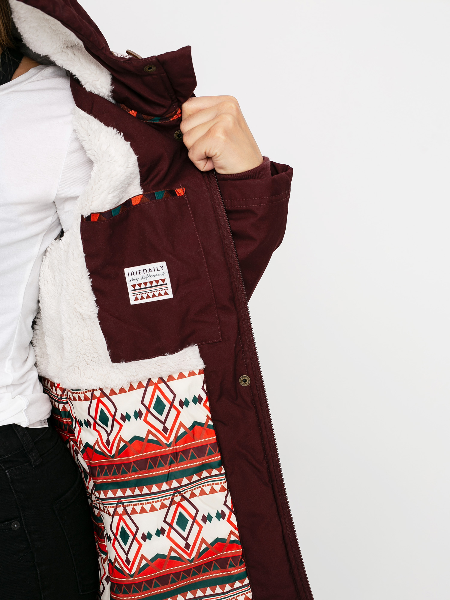 Iriedaily Holina Coat Dzseki Wmn (red wine)