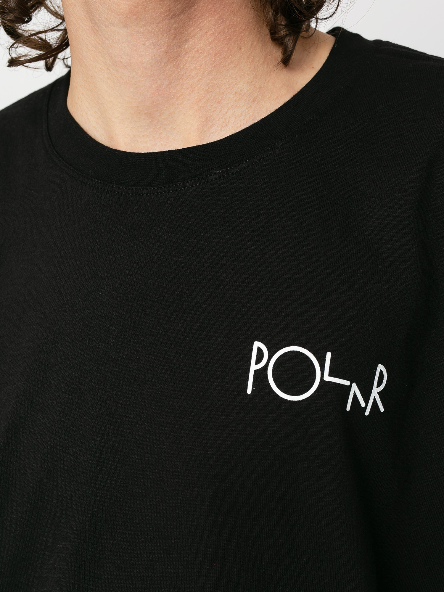 Polar Skate Stroke Logo Ujjatlan felső (black)