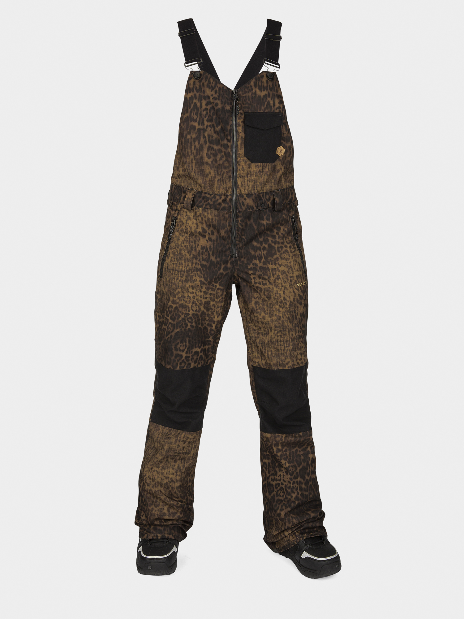 Női Volcom Swift Bib Overall Snowboard nadrág (leopard)