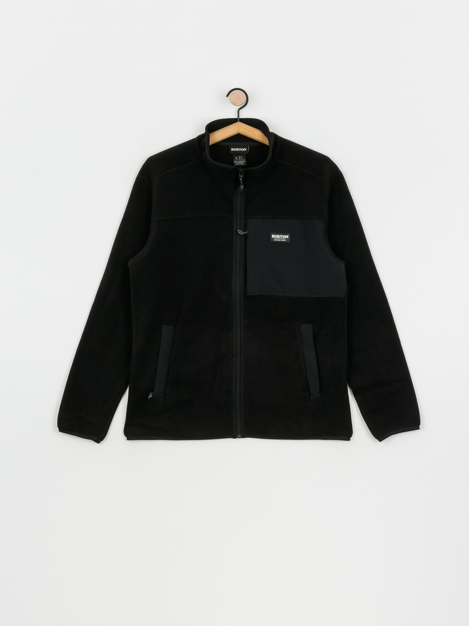 Férfi Burton Hearth Full Zip Polár pulóver (true black)