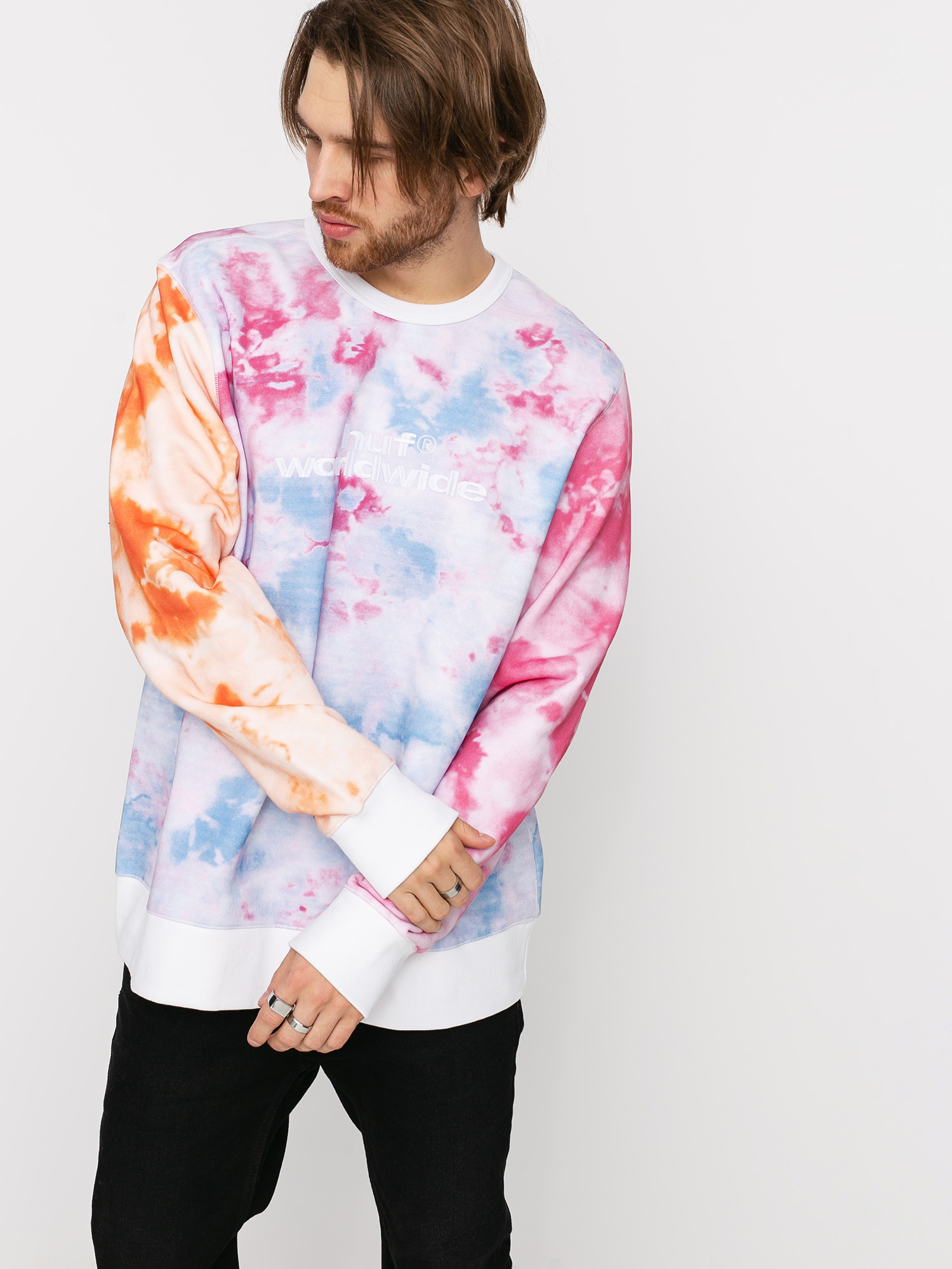 HUF Euphoria Crewneck Pulóver (plastic pink)