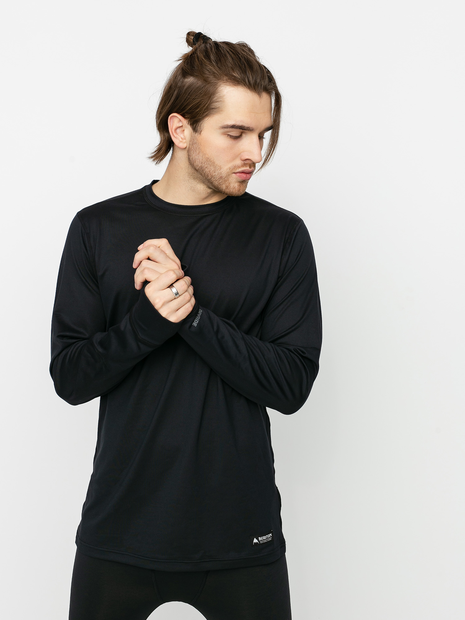 Férfi Burton Midweight Base Layer Crew Hosszú ujjú thermo felső (true black)