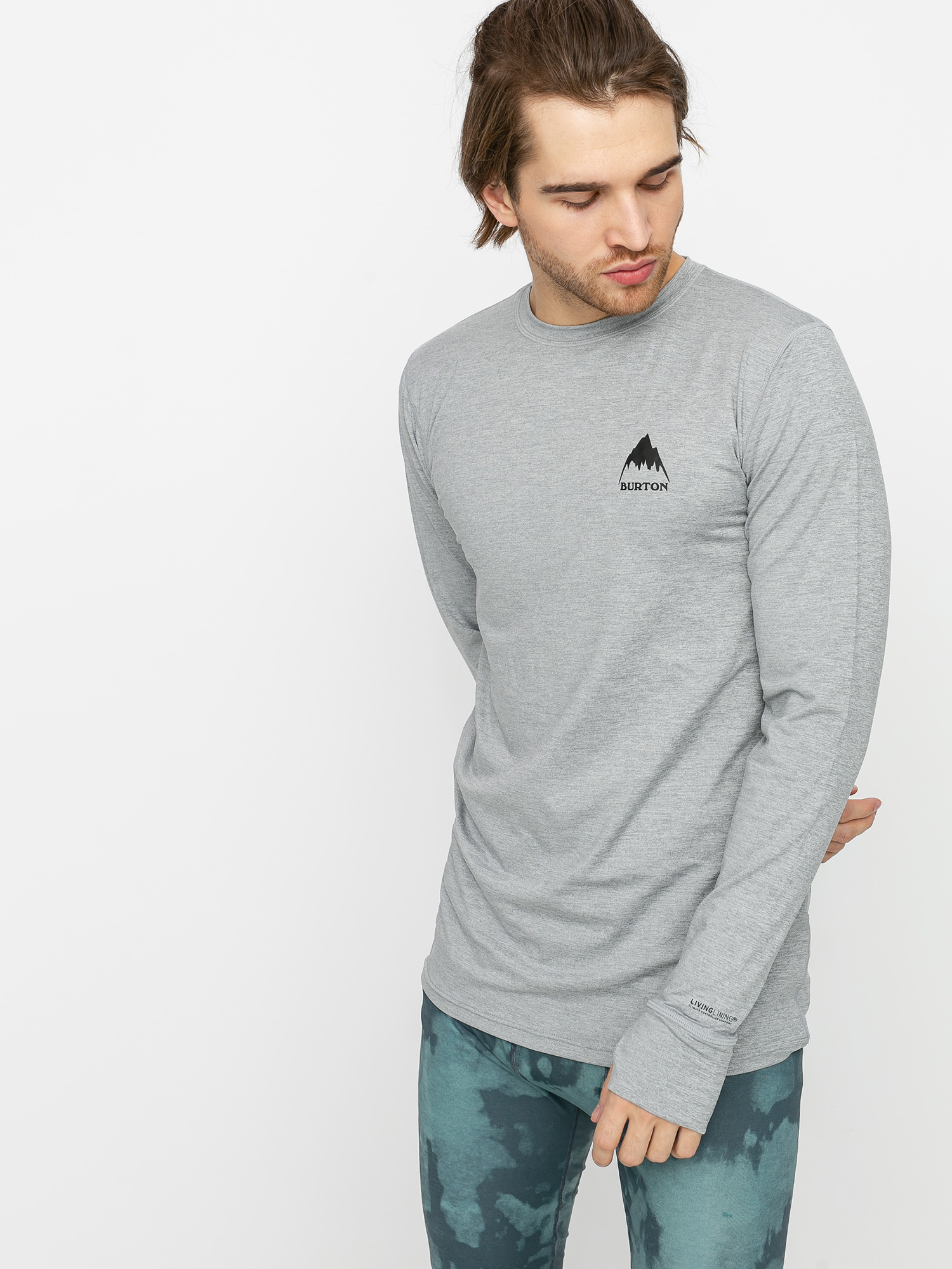 Férfi Burton Lightweight X Base Layer Hosszú ujjú thermo felső (gray heather)