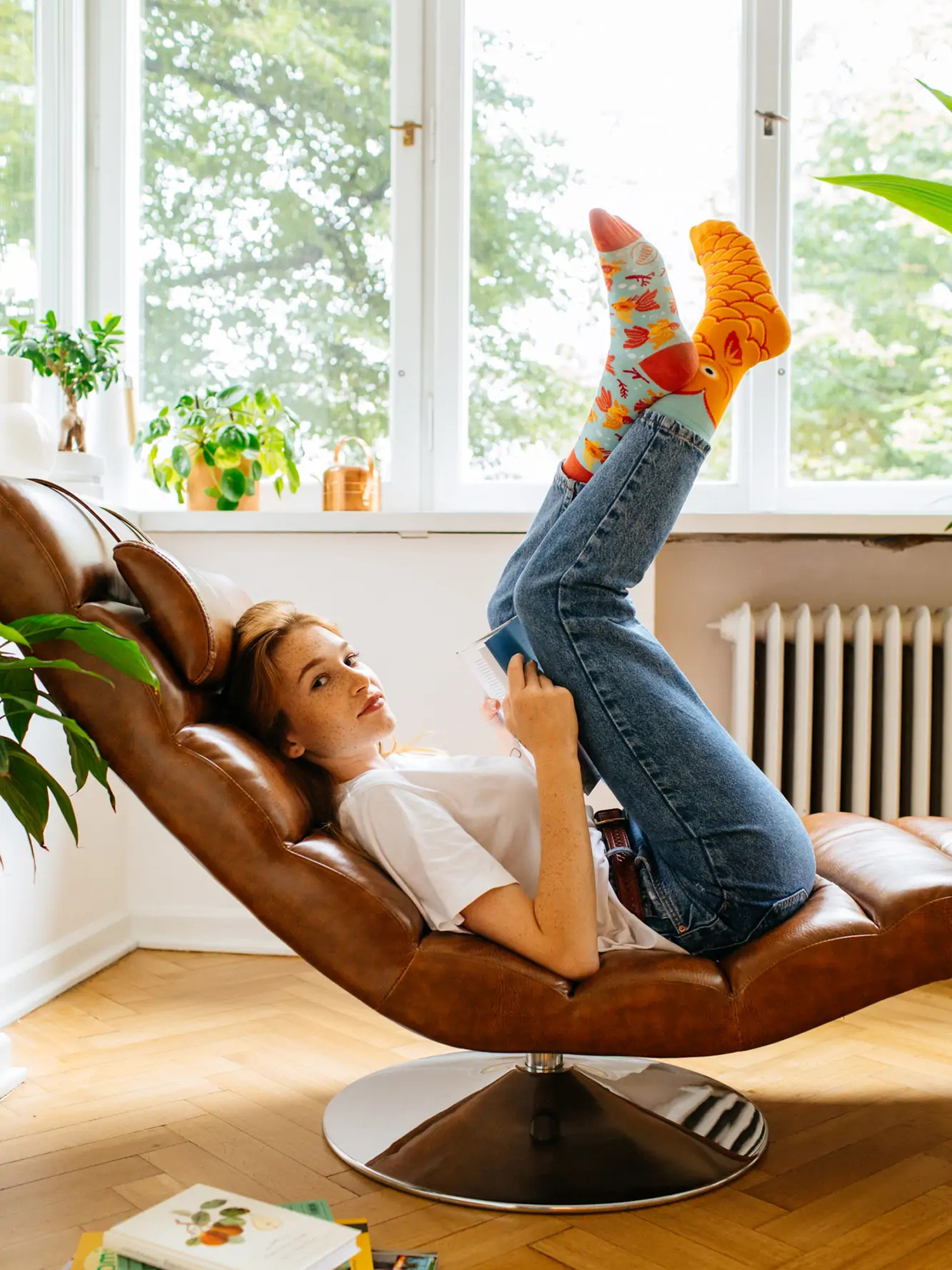 Many Mornings The Wish Fish Zokni (light blue/gold)