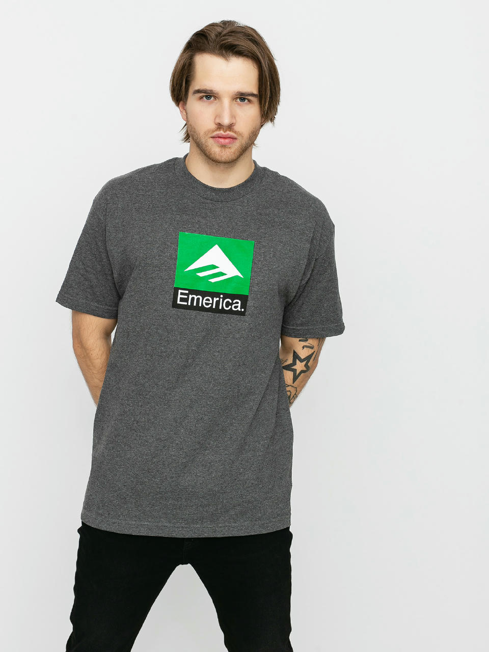 Emerica Classic Combo Ujjatlan felső (charcoal/heather)