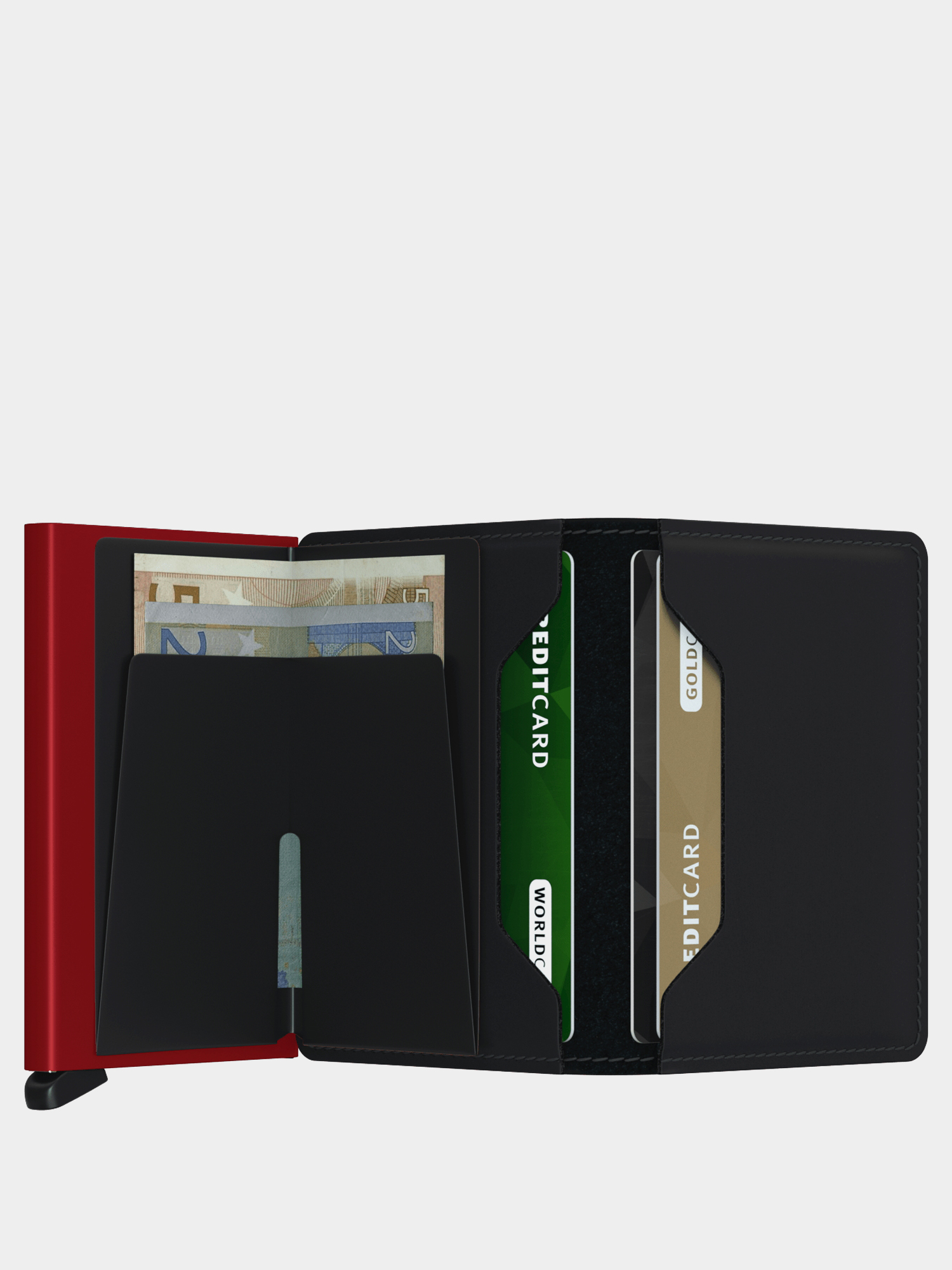 Secrid Slimwallet Pénztárca (matte black/red)
