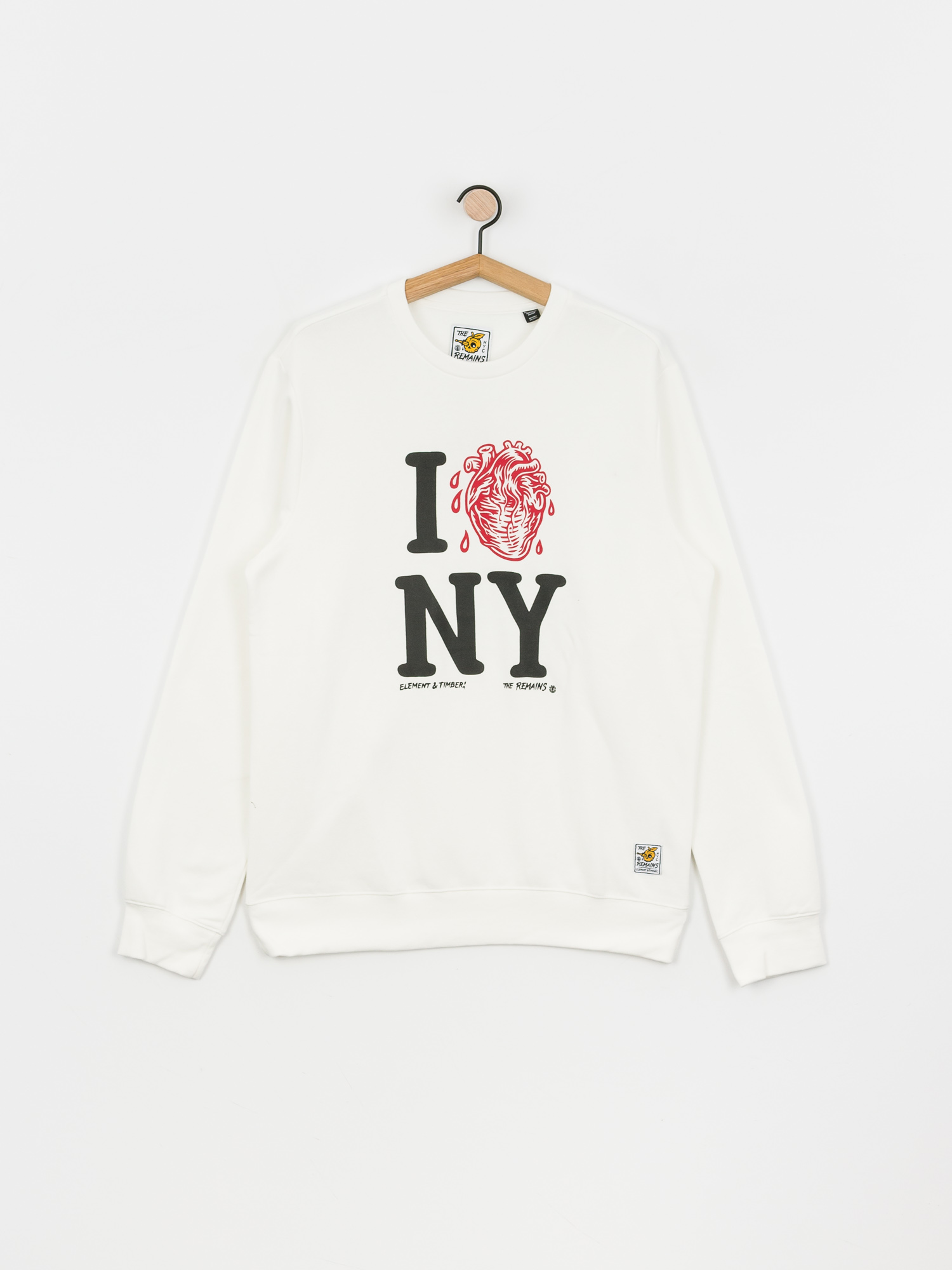 Element I Heart Crew Pulóver (optic white)