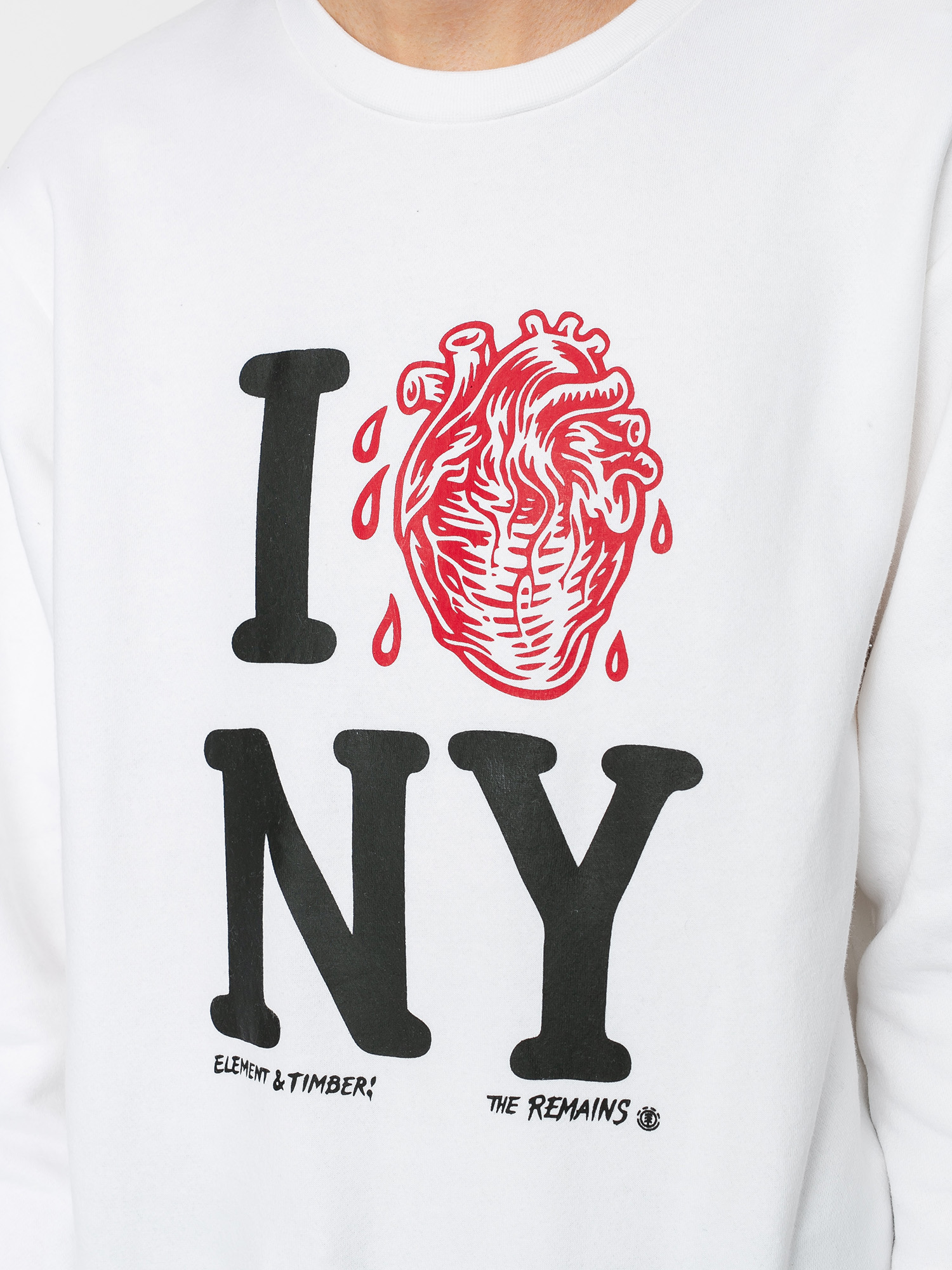 Element I Heart Crew Pulóver (optic white)
