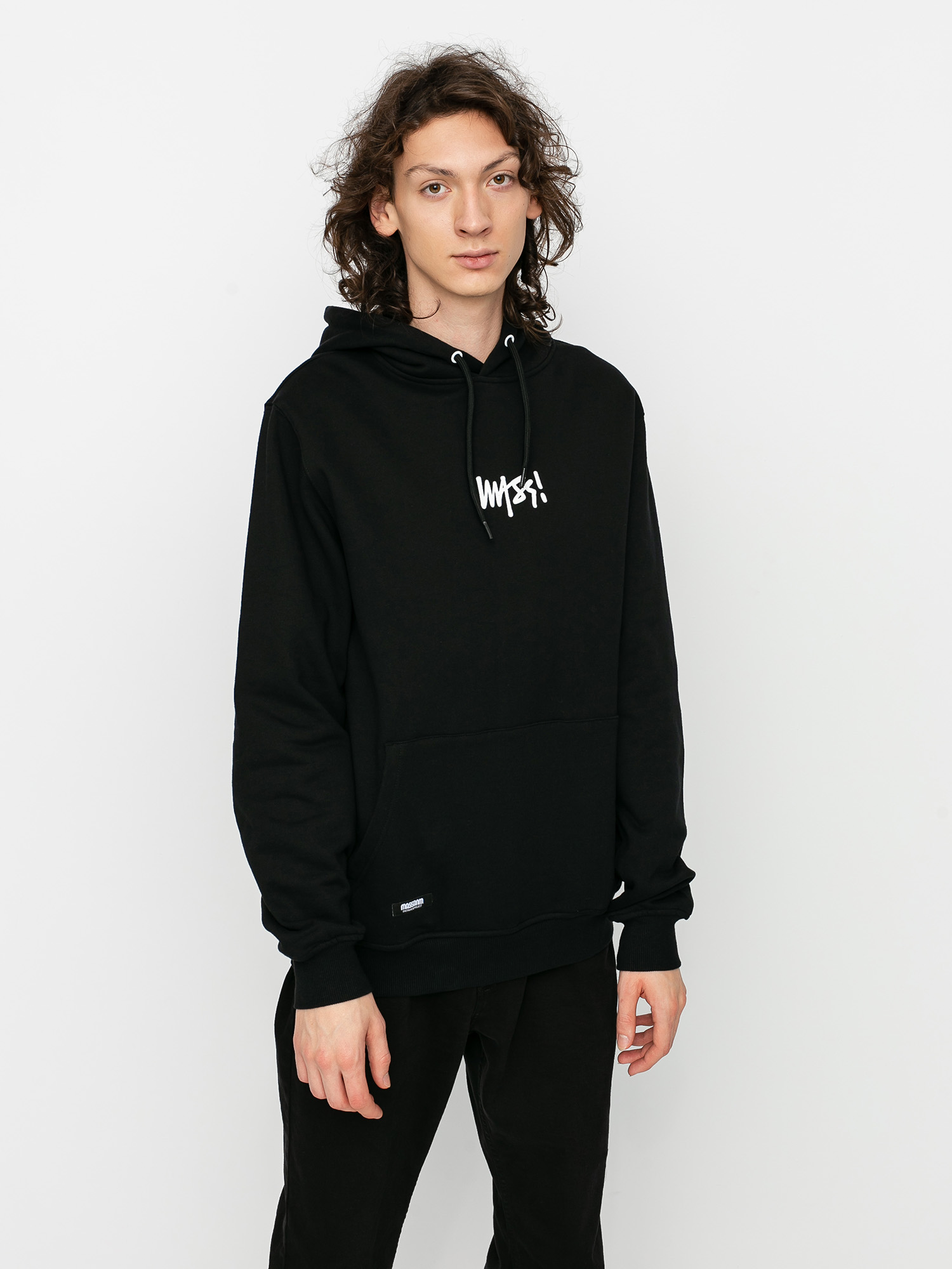 MassDnm Signature Small Logo HD Kapucnis pulóver (black)