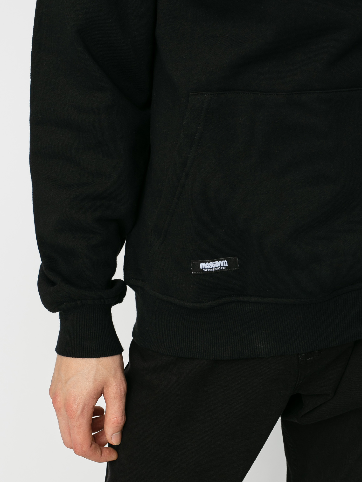 MassDnm Signature Small Logo HD Kapucnis pulóver (black)