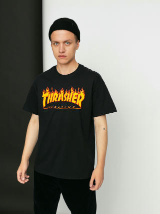 Thrasher Flame Logo Ujjatlan felső (black)