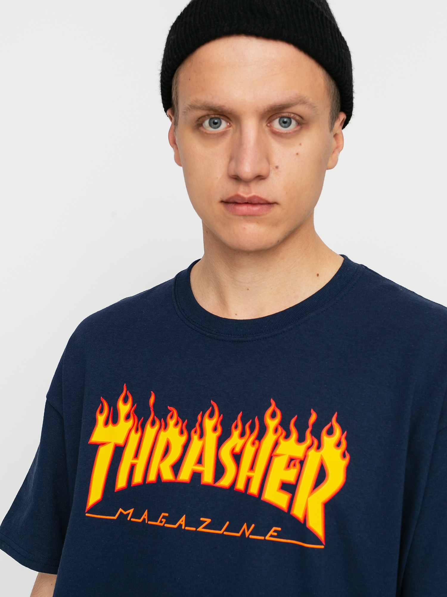 Thrasher Flame Logo Ujjatlan felső (navy/blue)