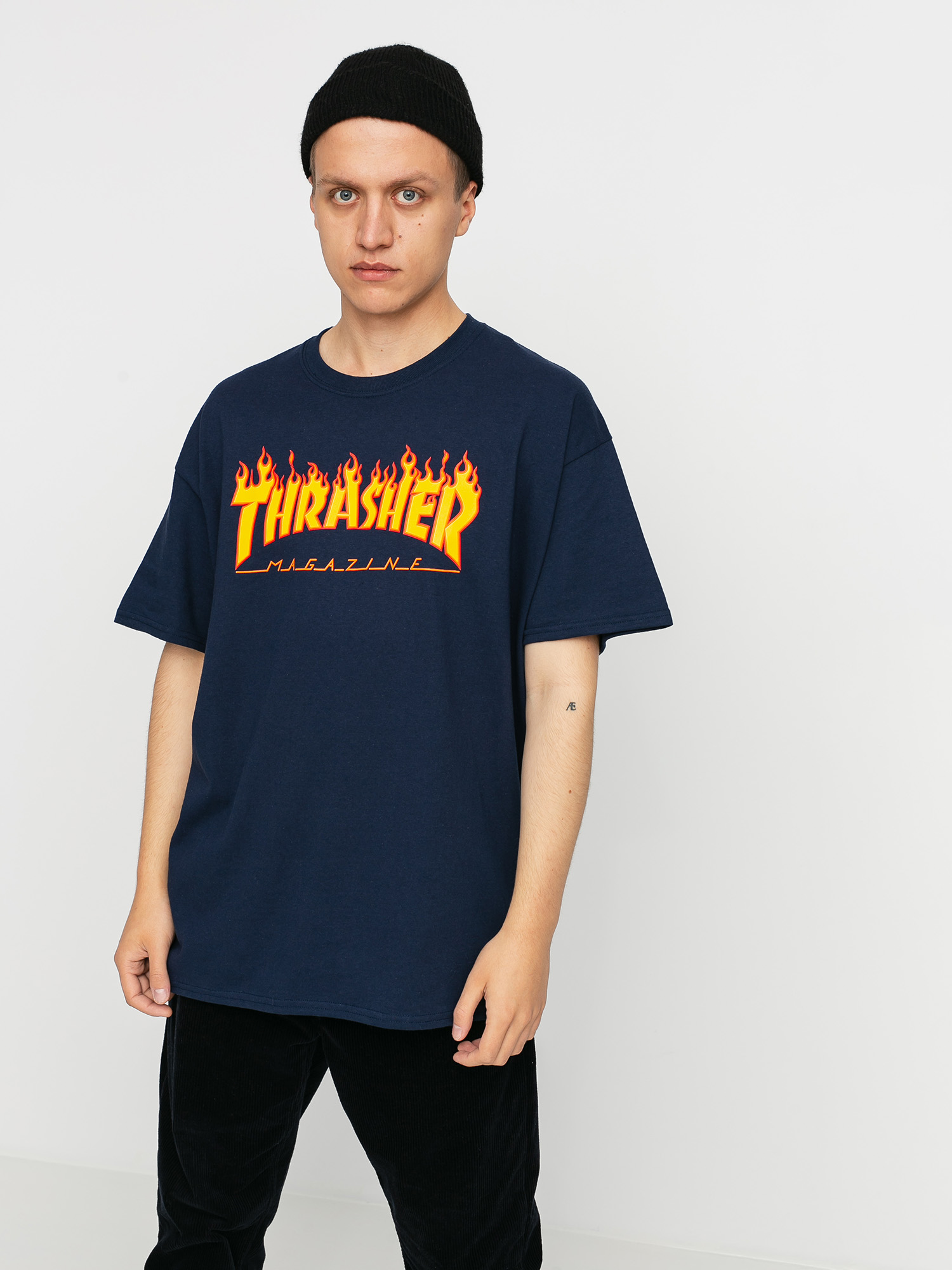 Thrasher Flame Logo Ujjatlan felsu0151 (navy/blue)