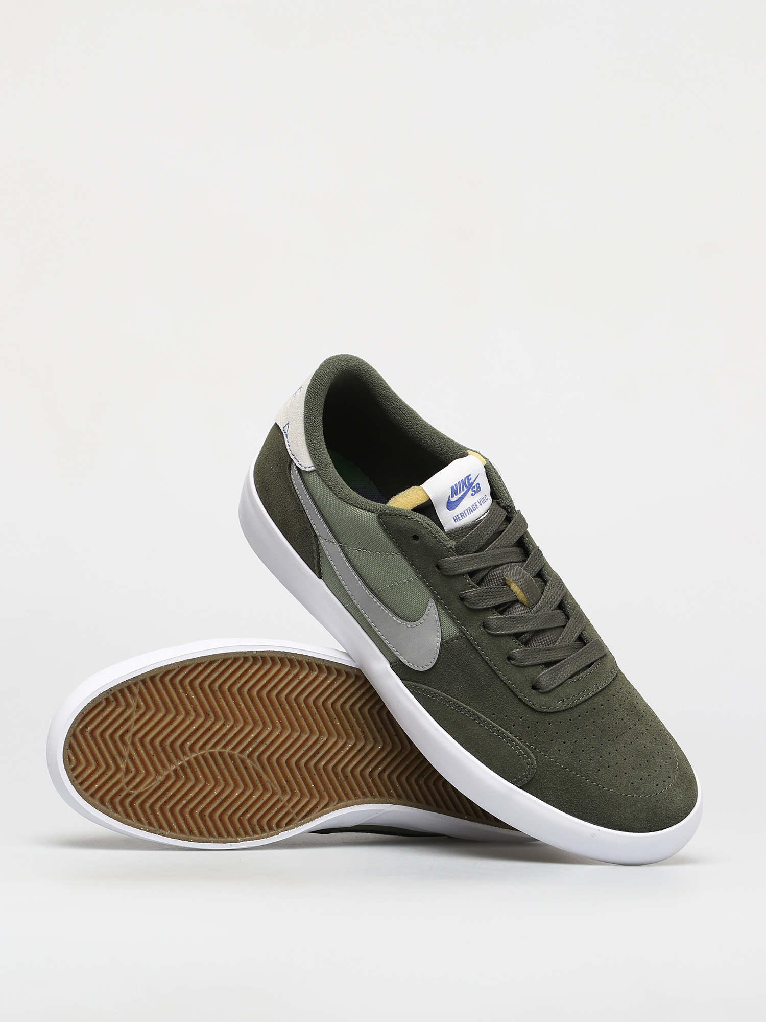 Nike SB Cipők Heritage Vulc Prm (cargo khaki/medium grey spiral sage)