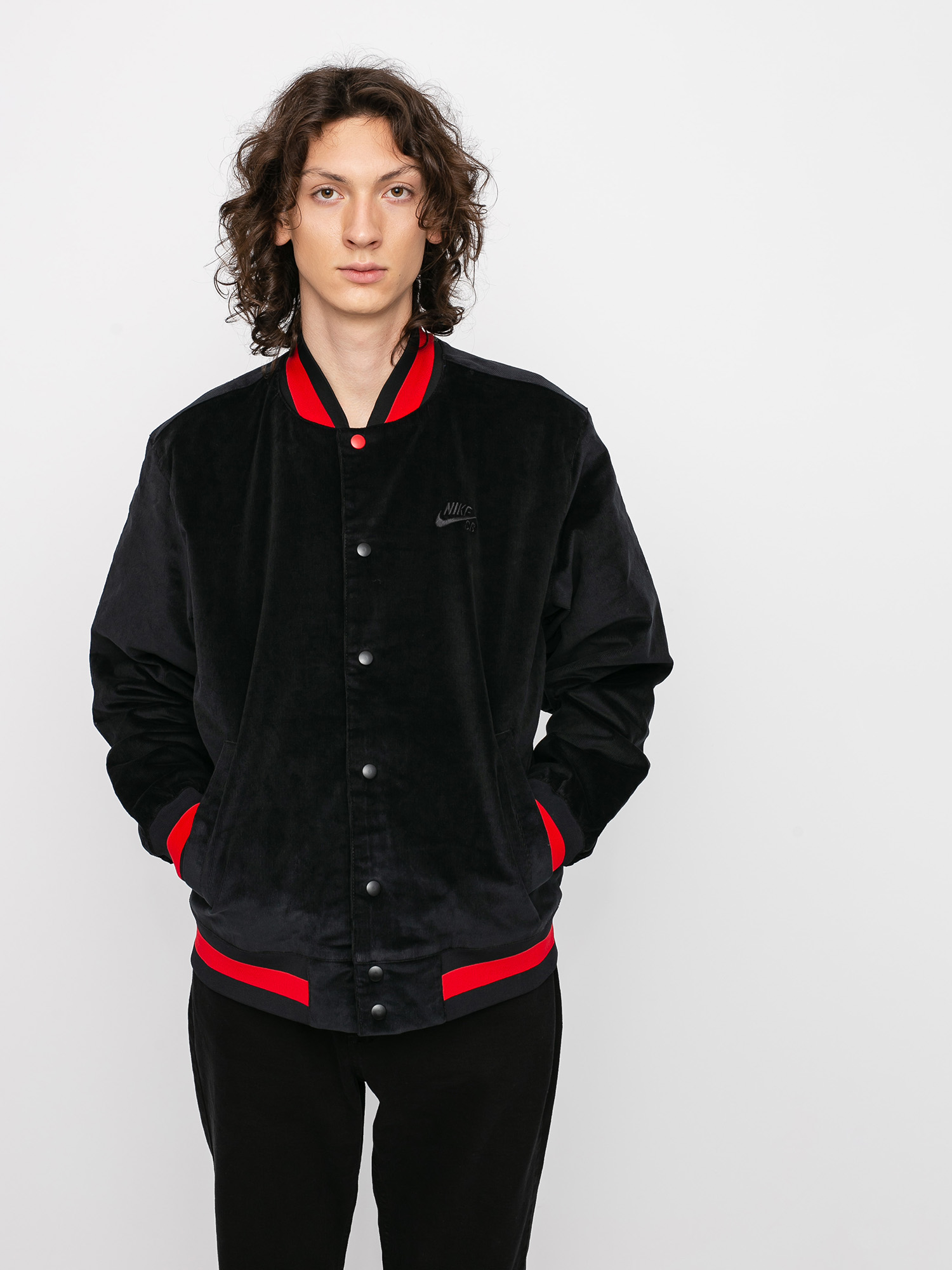 Nike SB Dzseki Corduroy Bomber (black/black/university red/black)