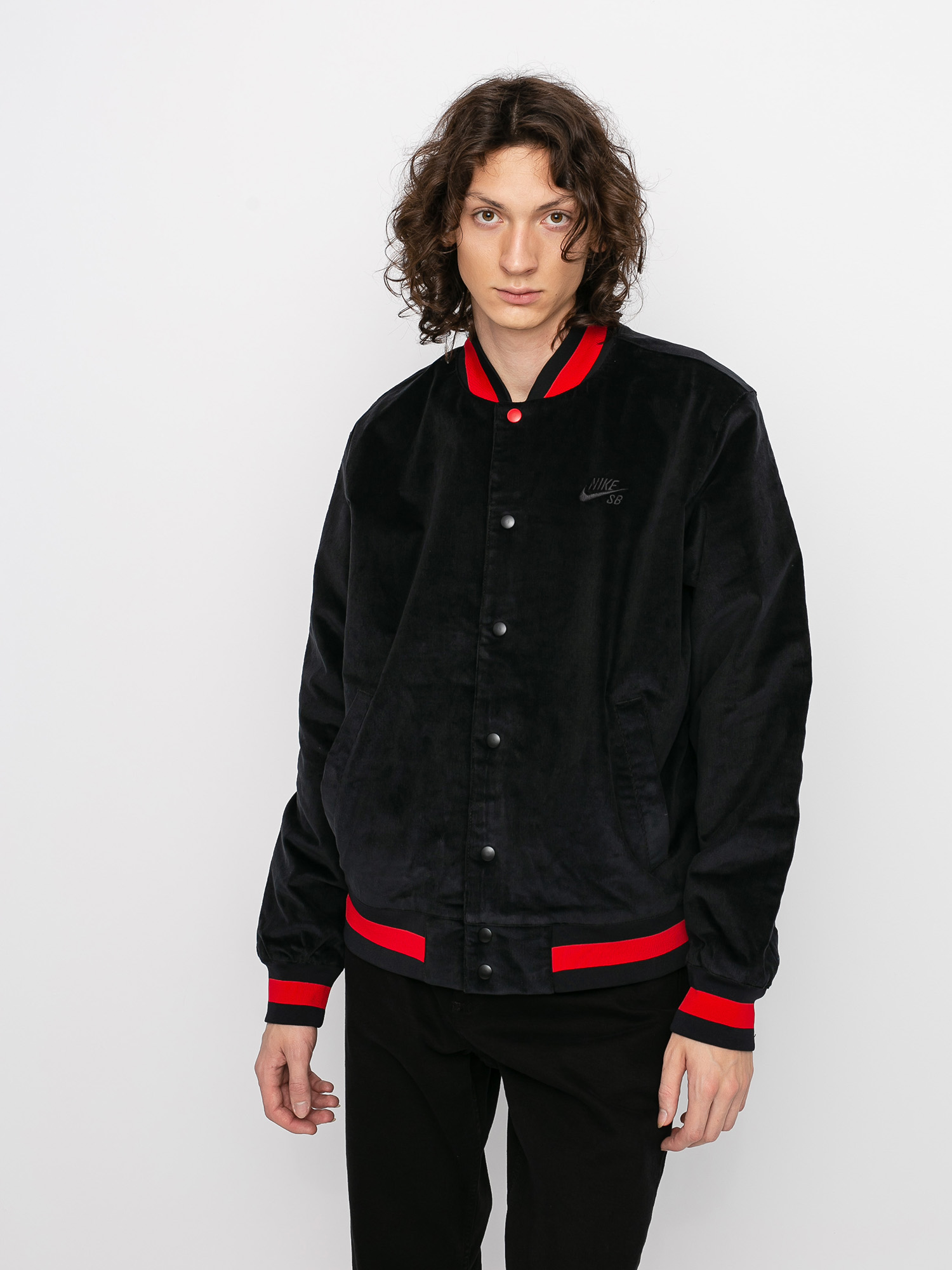 Nike SB Dzseki Corduroy Bomber (black/black/university red/black)