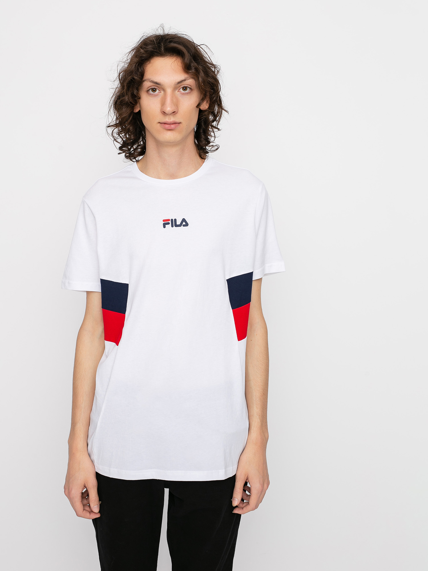 Fila Barry Ujjatlan felső (bright white/black iris/true red)