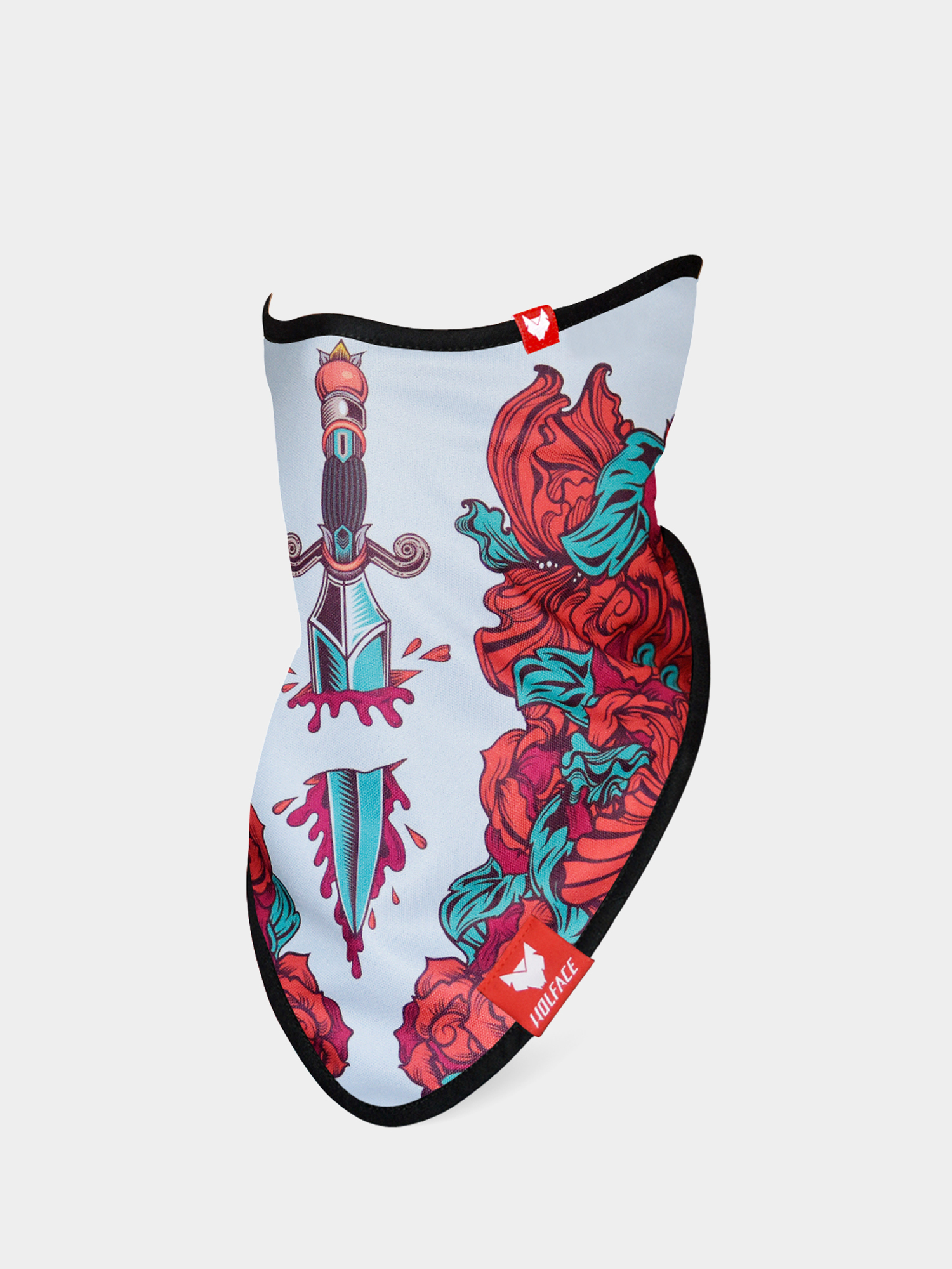 Wolface Knif N Roses Bandana (white)