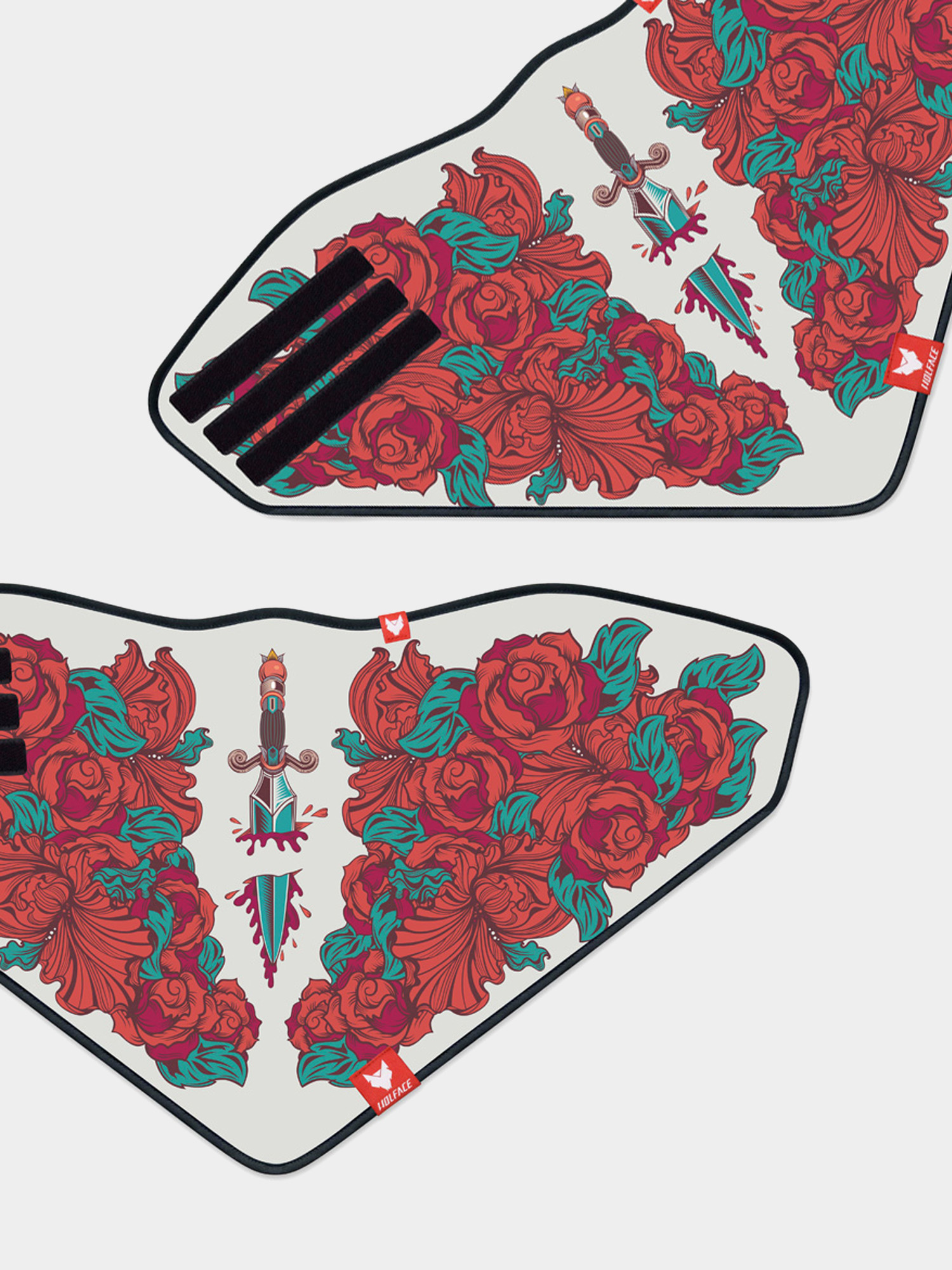Wolface Knif N Roses Bandana (white)