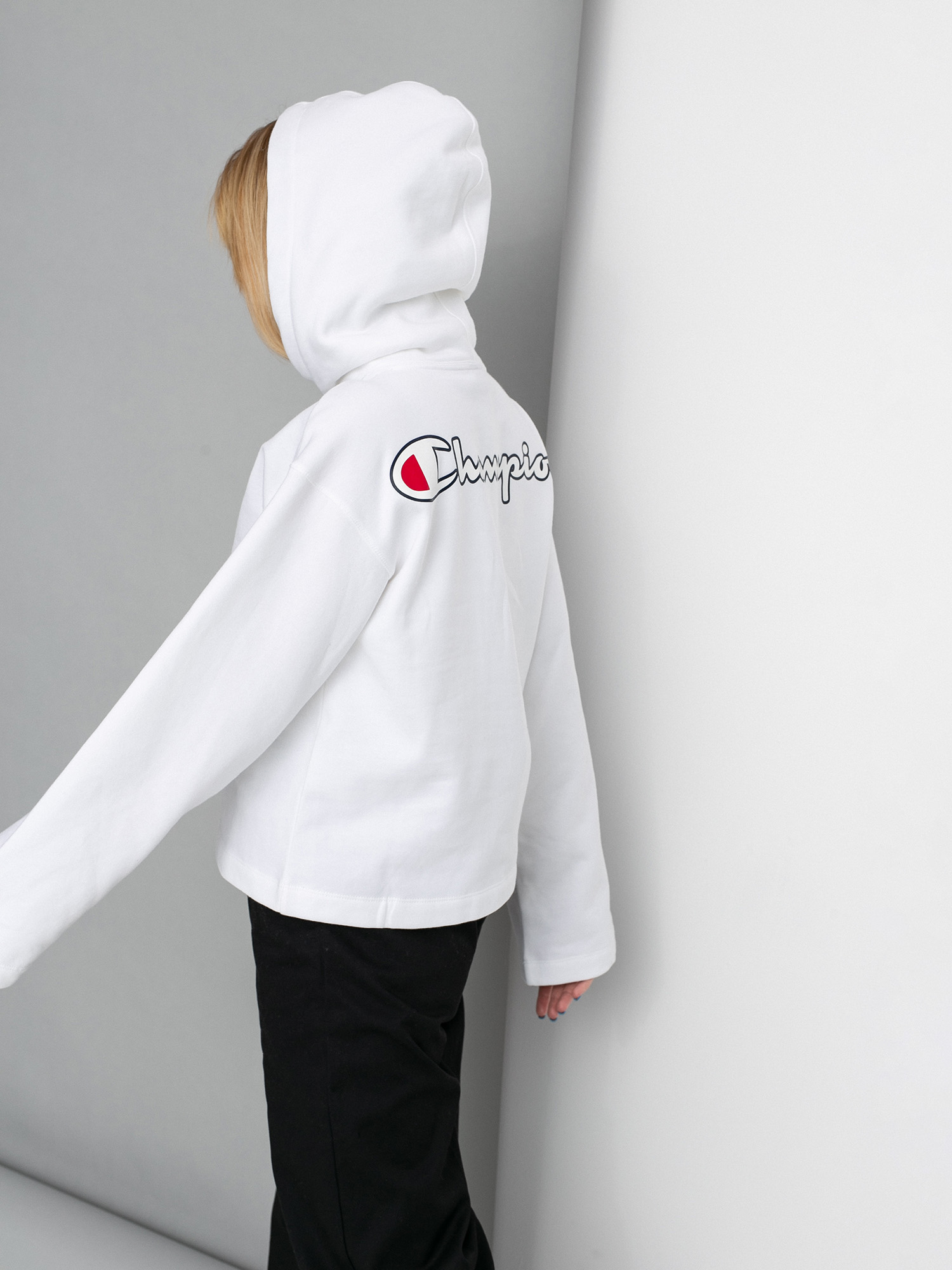 Champion Sweatshirt HD 113186 Wmn Kapucnis pulóver (wht)